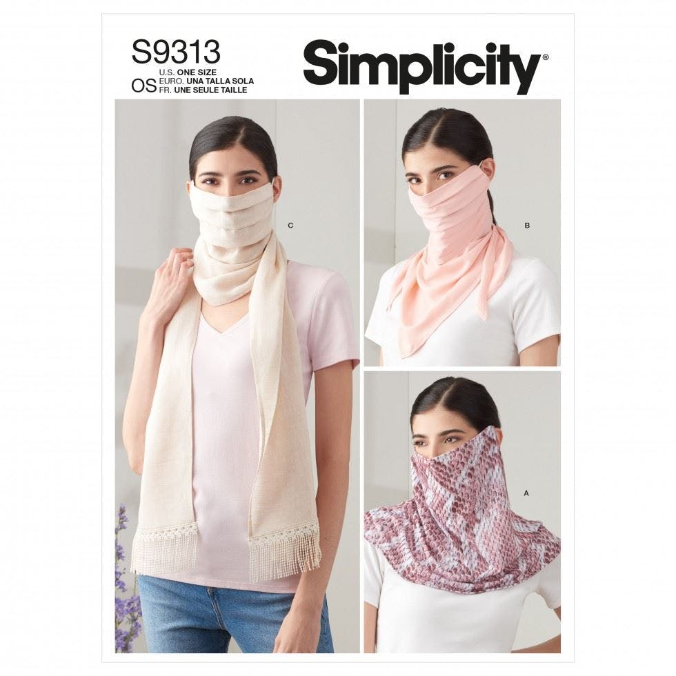 Simplicity Women's Sewing Pattern 9313, Headwear For One Size - Easy - One Size