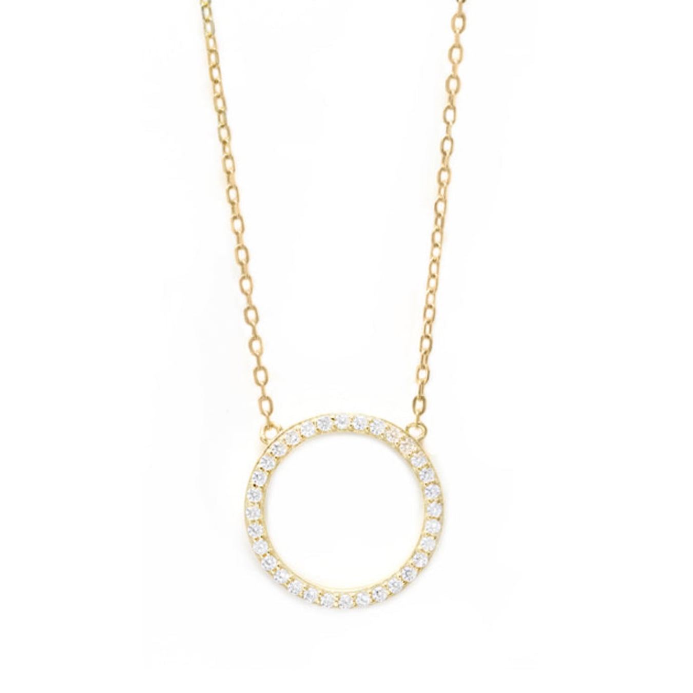 Say It With Silver/Yellow/Gold Circle Of Life Necklace - Sterling