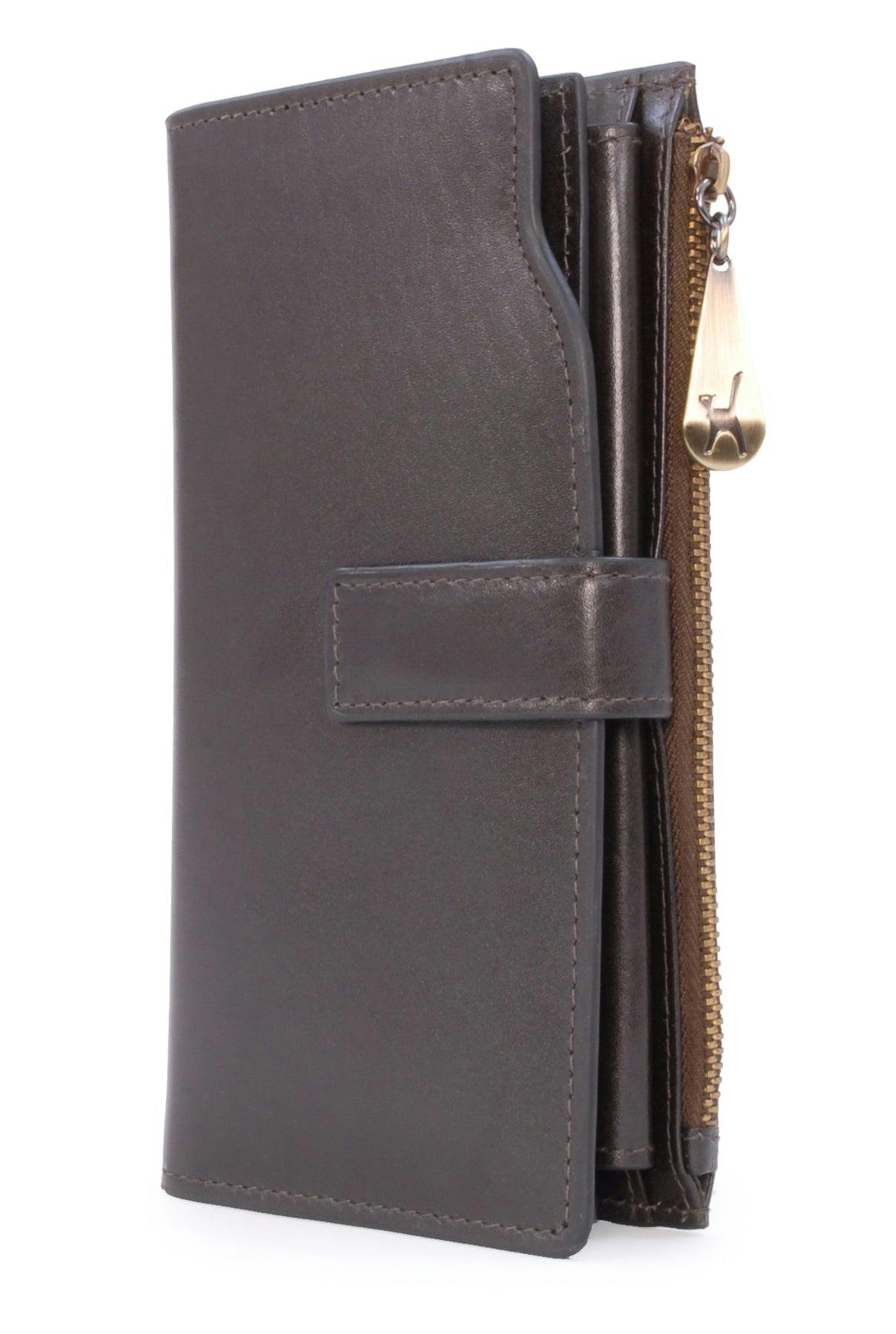 Catwalk Collection Handbags Brown Stella - Large Purse - Rfid - Rfid