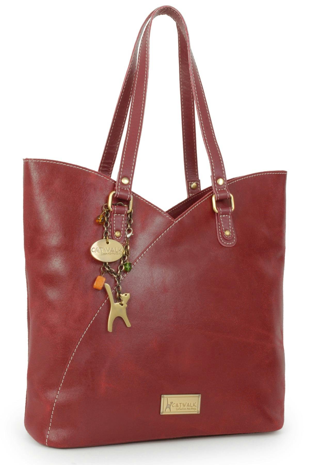 Catwalk Collection Handbags Red Abigail - Shoulder Bag
