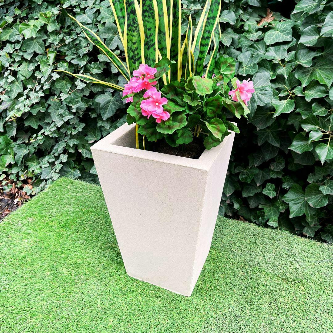 Rackhams White Extra Large Sandstone Classic Square Greek Style Planter Vase