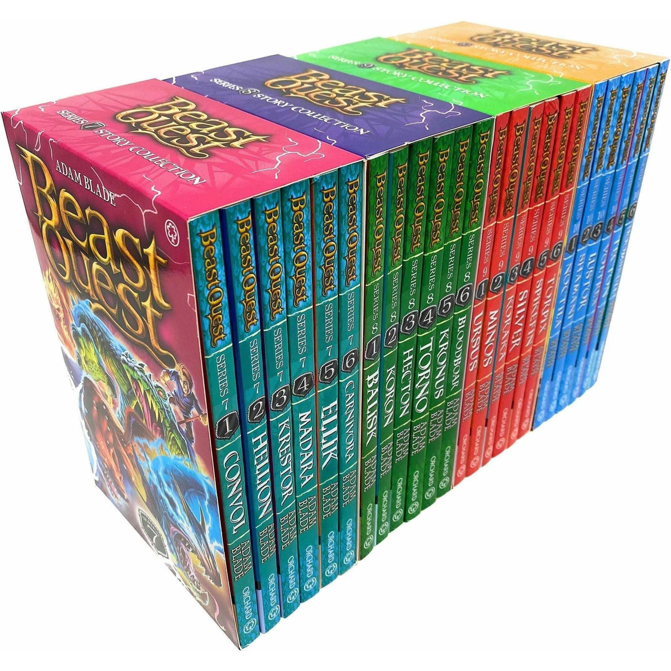 Various Publishers Dark Beast Quest 24 Books Collection Set Series 7 - 10 By Adam Blade (Noctila, Doomskull, Ursus, Torpix, Balisk, Bloodboar, Convol, Carnivora & More!)