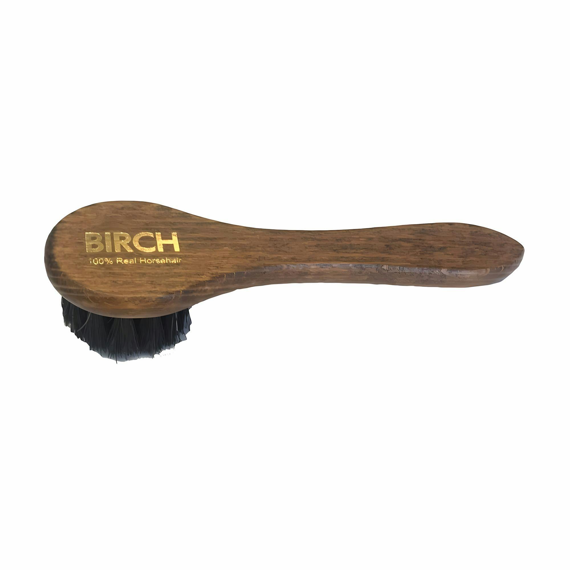Birch Cream/Black Horsehair Dauber Brush - For Applying Shoe Polish And 15Cm