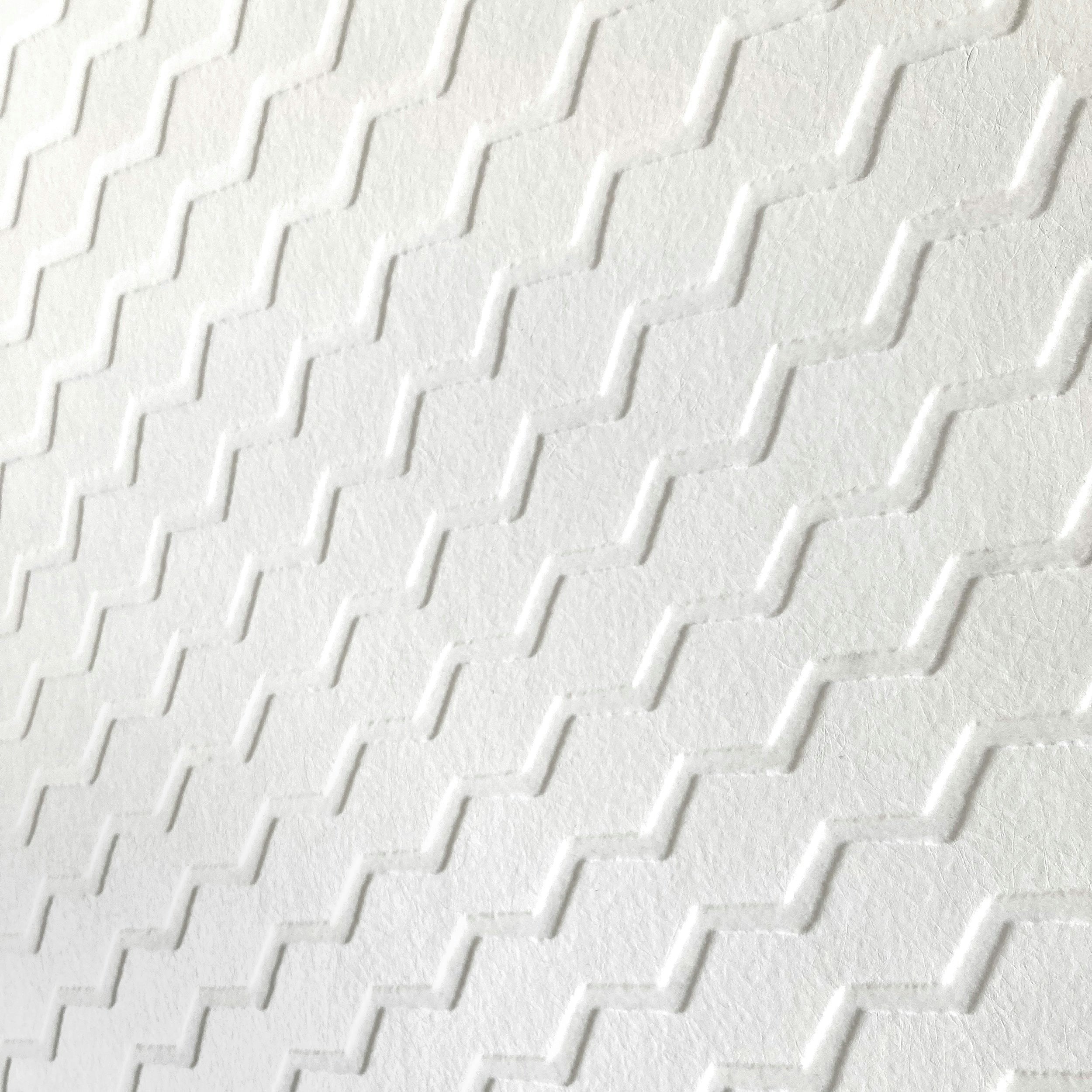 Erica Wakerly White Buzz Flock Wallpaper - 10M Roll