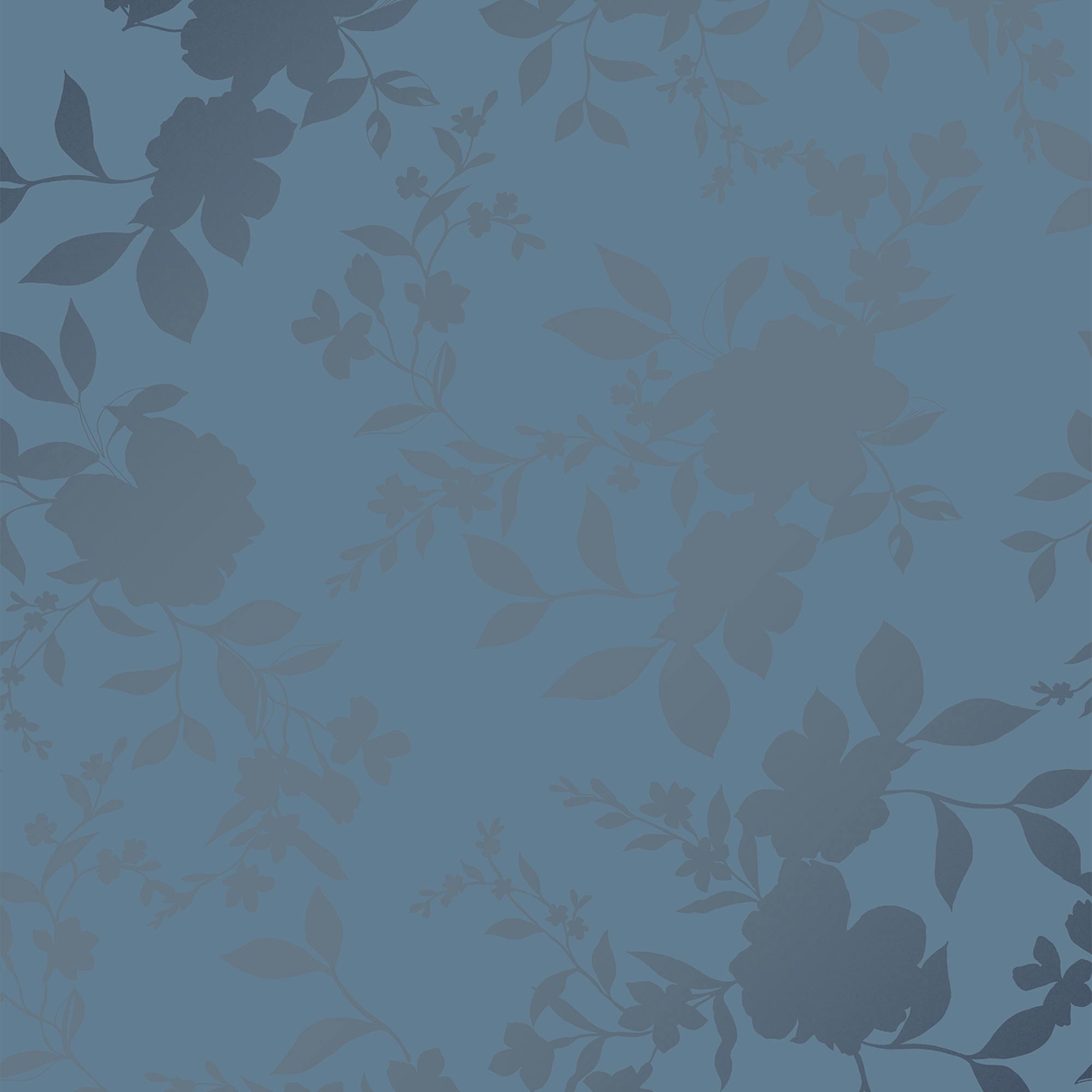 Rackhams Blue Westbourne Wallpaper - Midnight - 10M