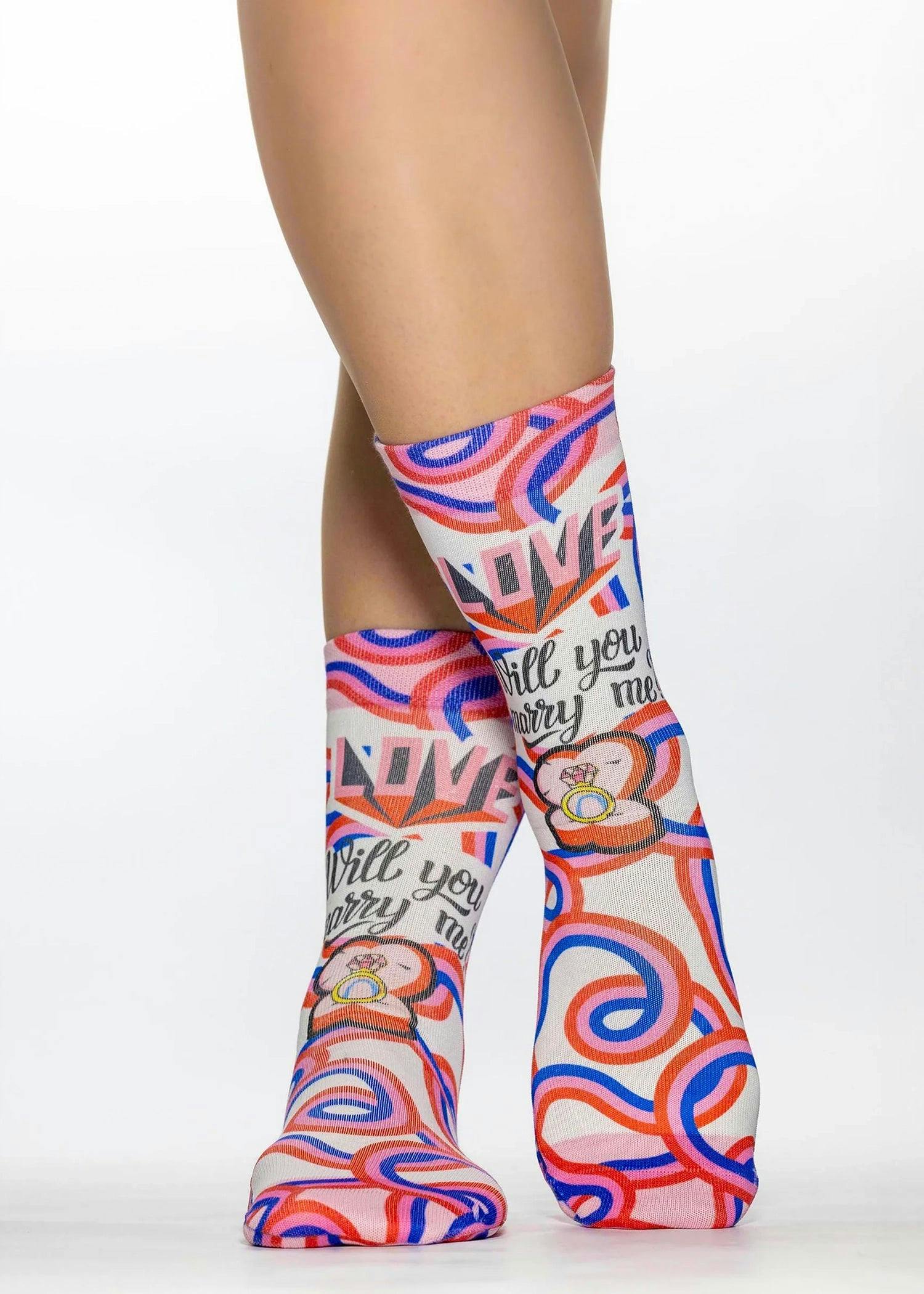 Jemsox Women's Marry Me Ii Novelty Gift Socks