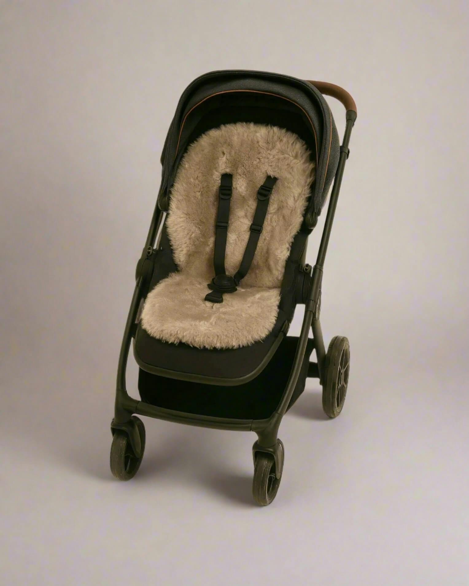 Naturally Sheepskins Baby Sheepskin Snuggly Pram Liner - Taupe