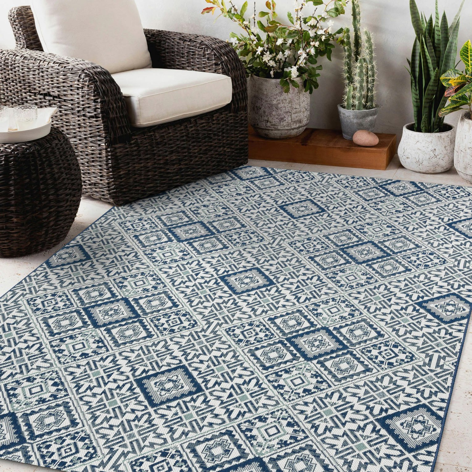 Rugsx Blue Color Rug - 80Cm X 150Cm