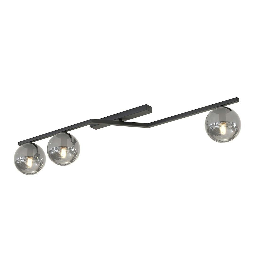 Emibig Black Naton Ceiling Lamp 3 X E14 With Graphite Shade
