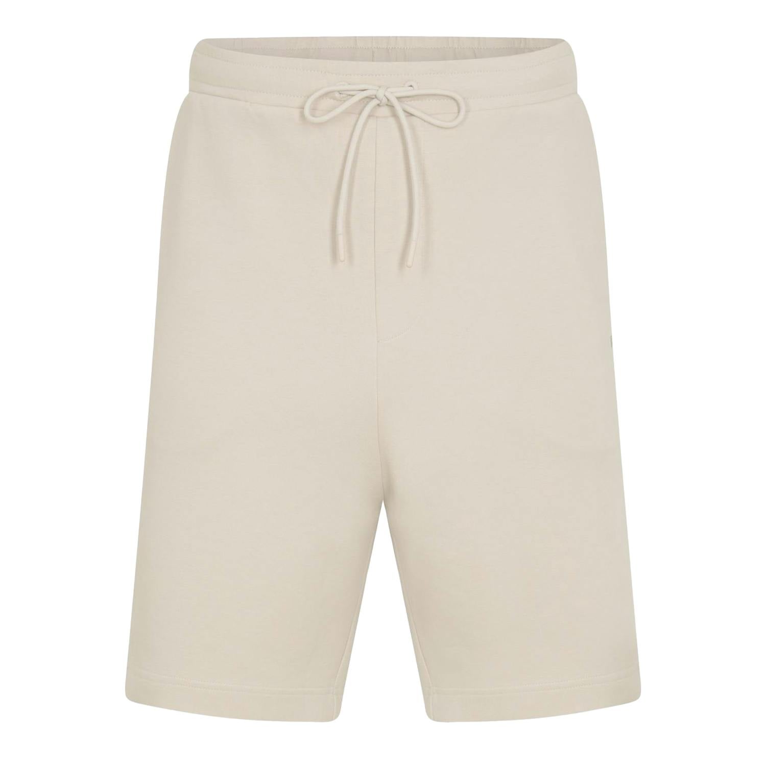 Boss Men's Beige Drawstring Waist Sweat Shorts - Xl - 100% Mixed