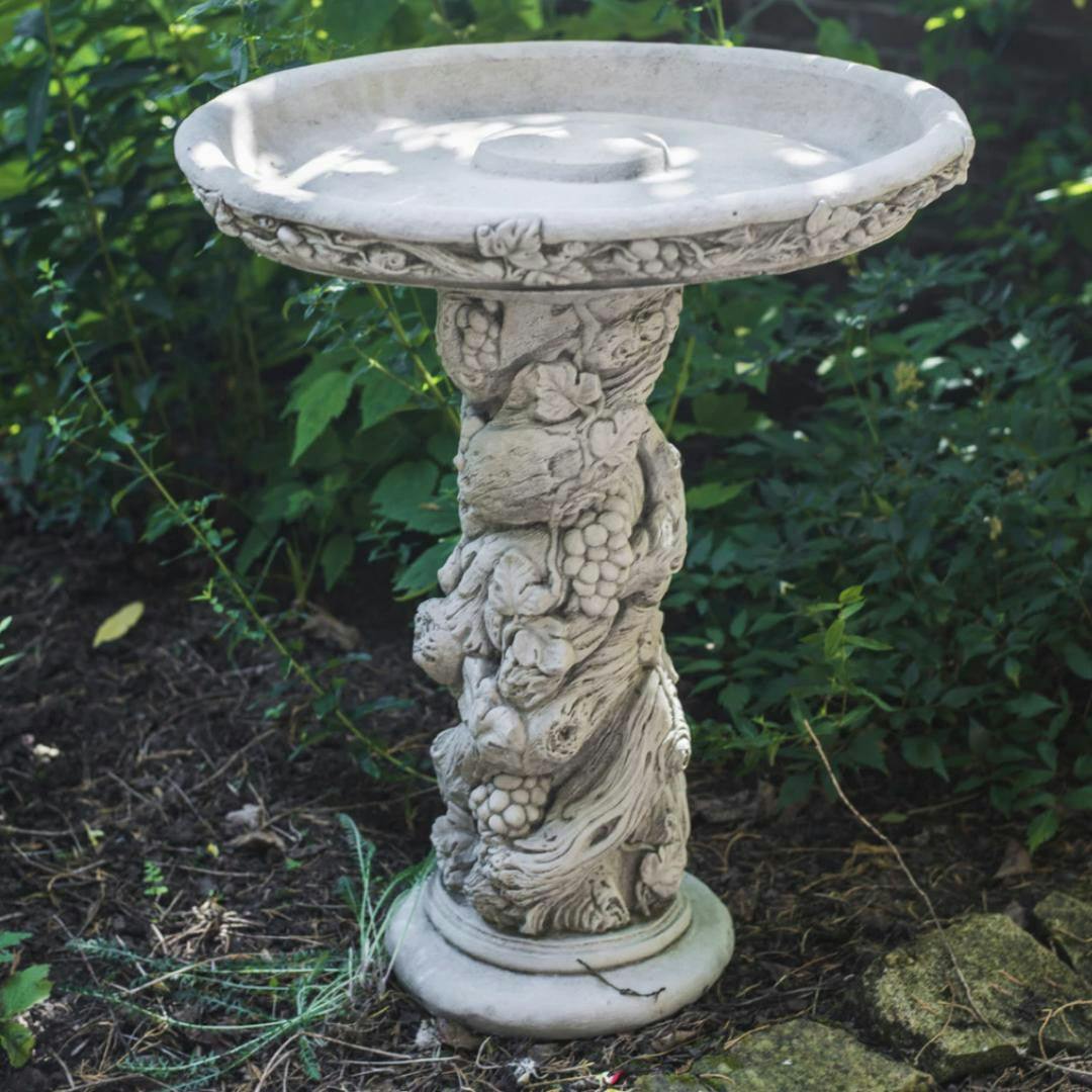 Rackhams Fruit Design Stone Cast Birdbath