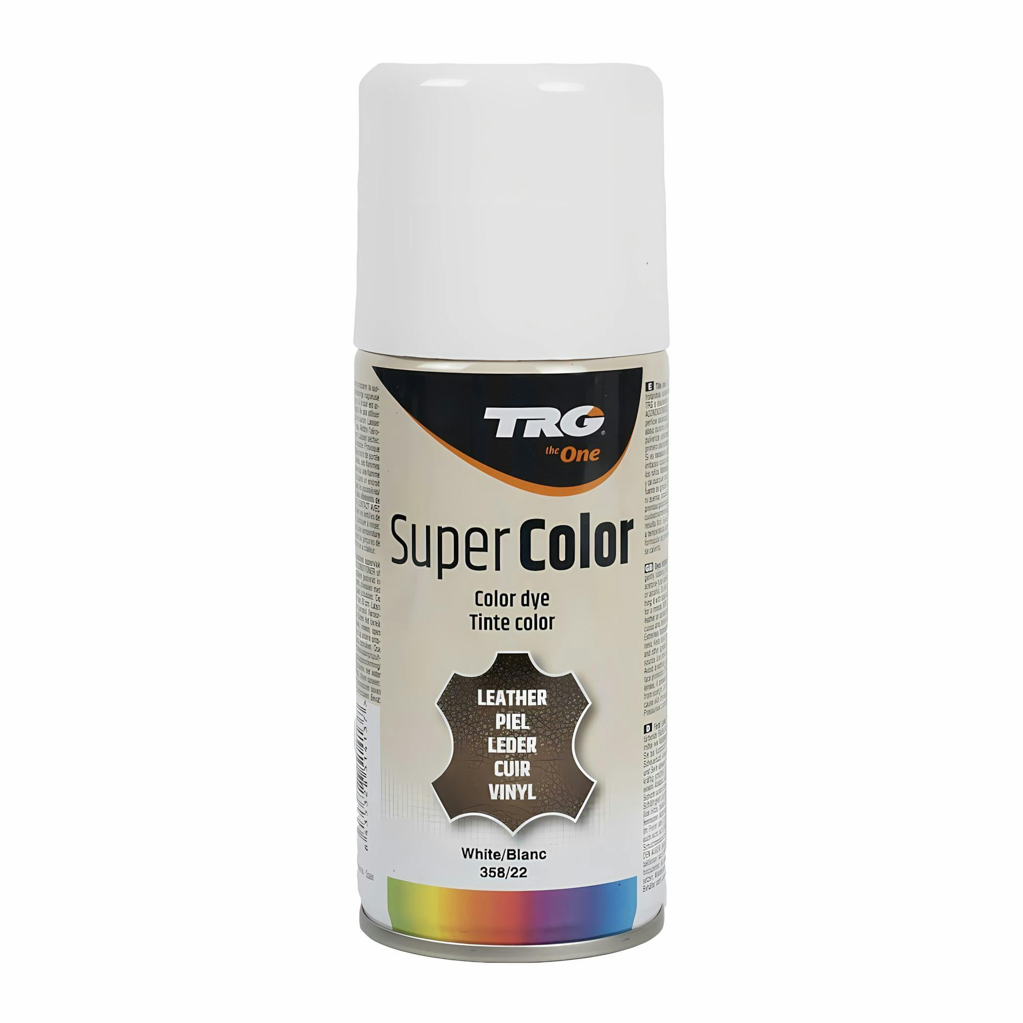 Rackhams White Super Colour Aerosol Paint - Leather And Vinyl Recolouring 150Ml