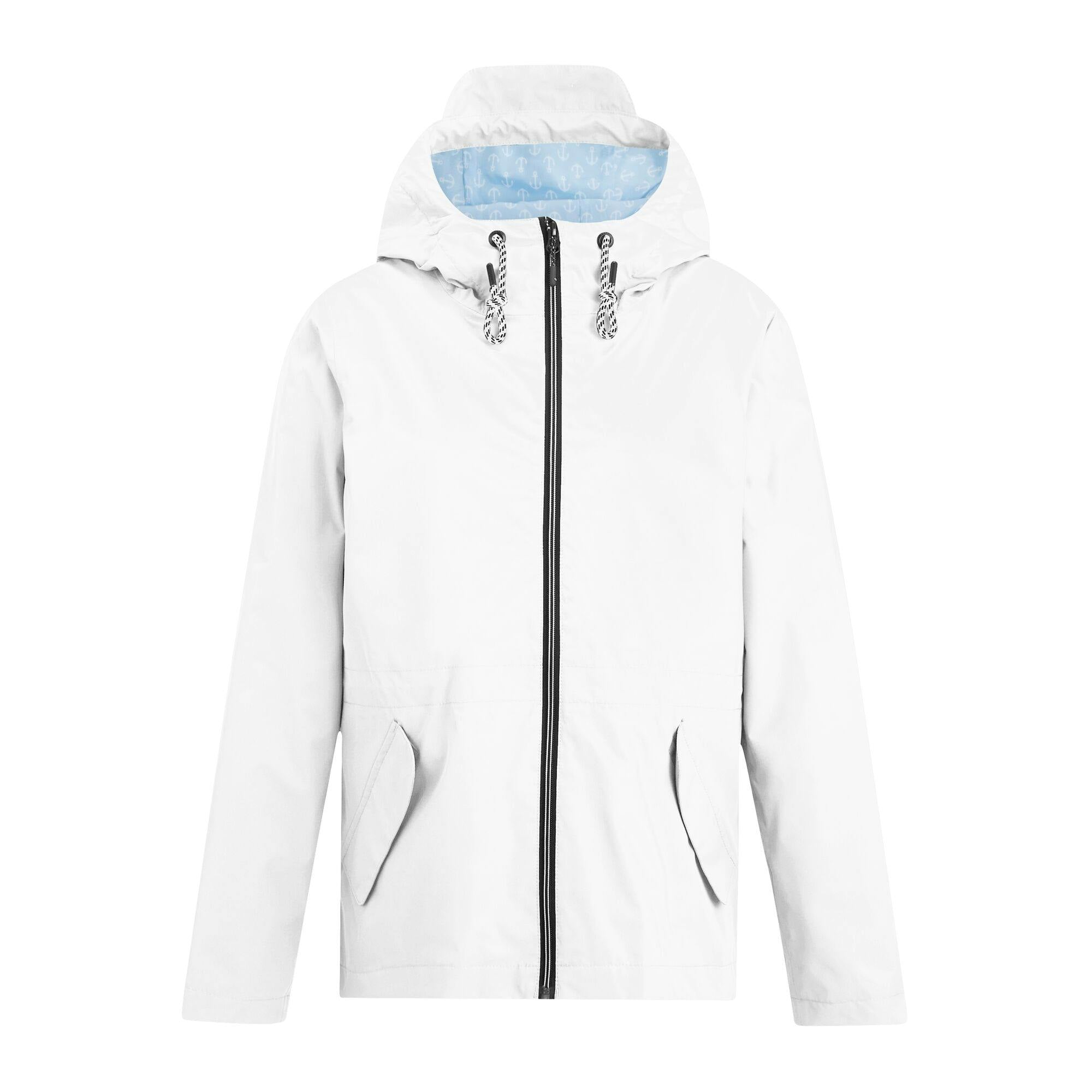 Regatta Women's White Bayletta Grid Distress Waterproof Jacket - 22 Uk - 62% Polyester/38% Recycled Polyester
