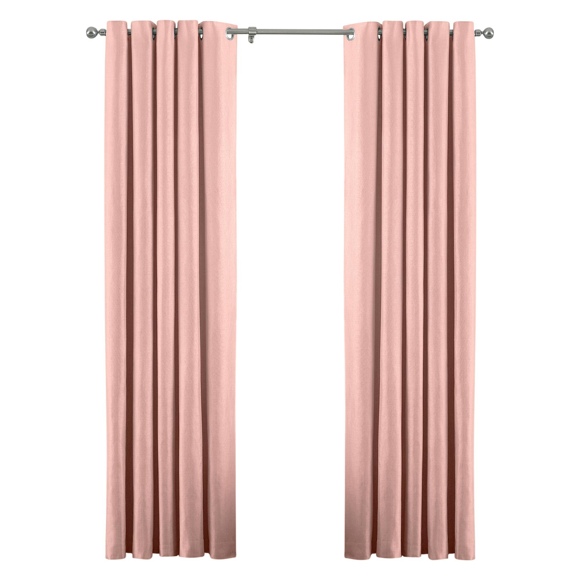 Rackhams Pink Atlantic Eyelet Ringtop Curtains - Blush - 229 X 137Cm - Blush - 100% Polyester