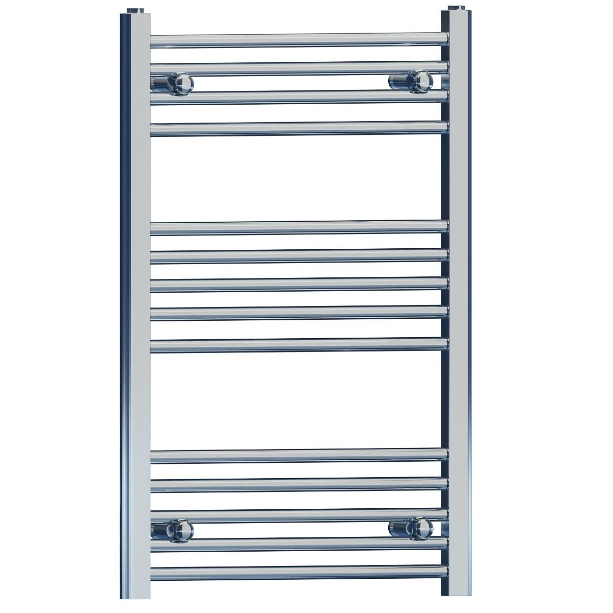 Myhomeware 500Mm X 800Mm Chrome Heated Bathroom Towel Rail Radiator For Central Heating Designer Uk