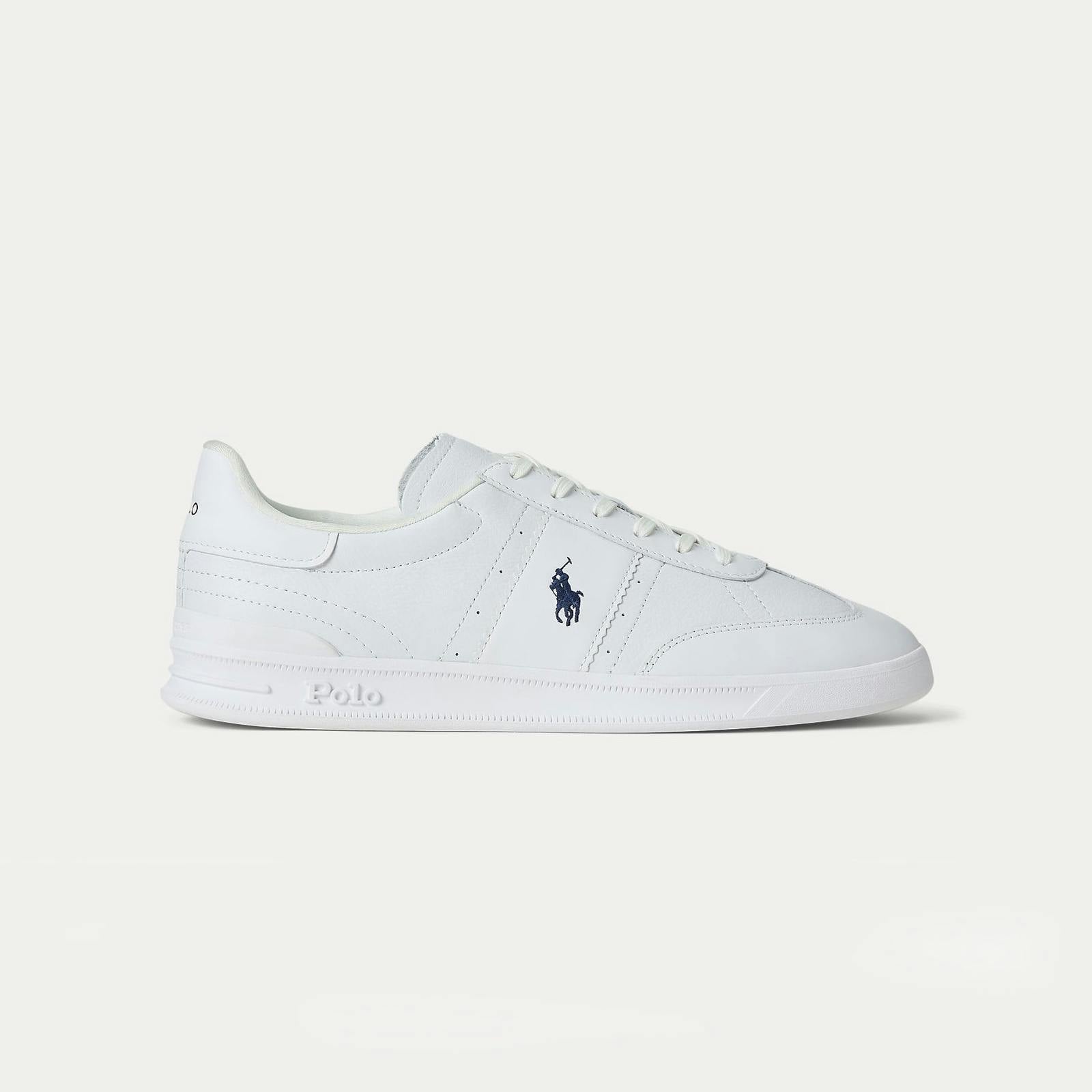 Polo Ralph Lauren White Hrt Aera Pp Court Trainers In - Uk 7
