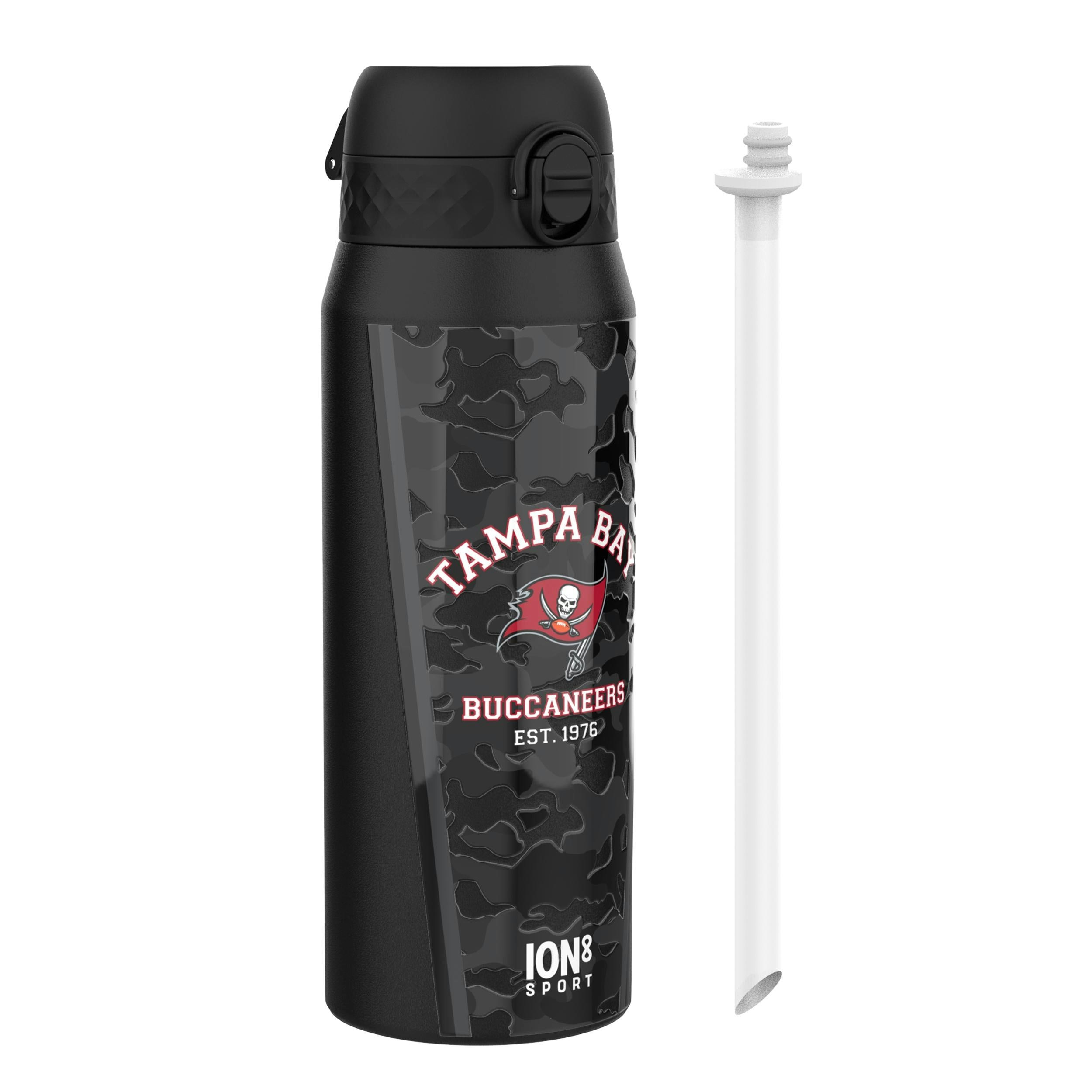Rackhams Nfl X Ion8 Insulated Steel Water Bottle, Nfl Buccaneers, 750Ml (24Oz)