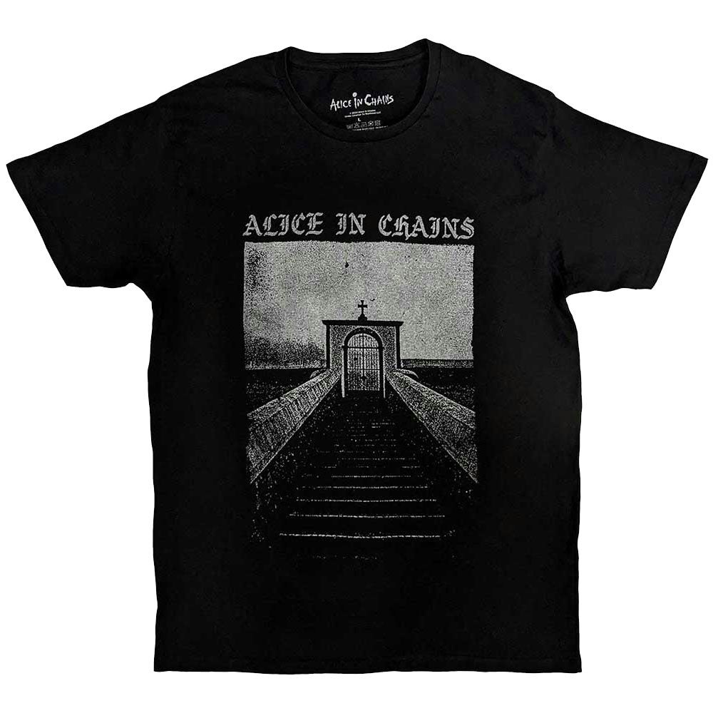Paradiso Clothing Unisex Black Paradiso Alice In Chains Stairway Band Logo T Shirt - S
