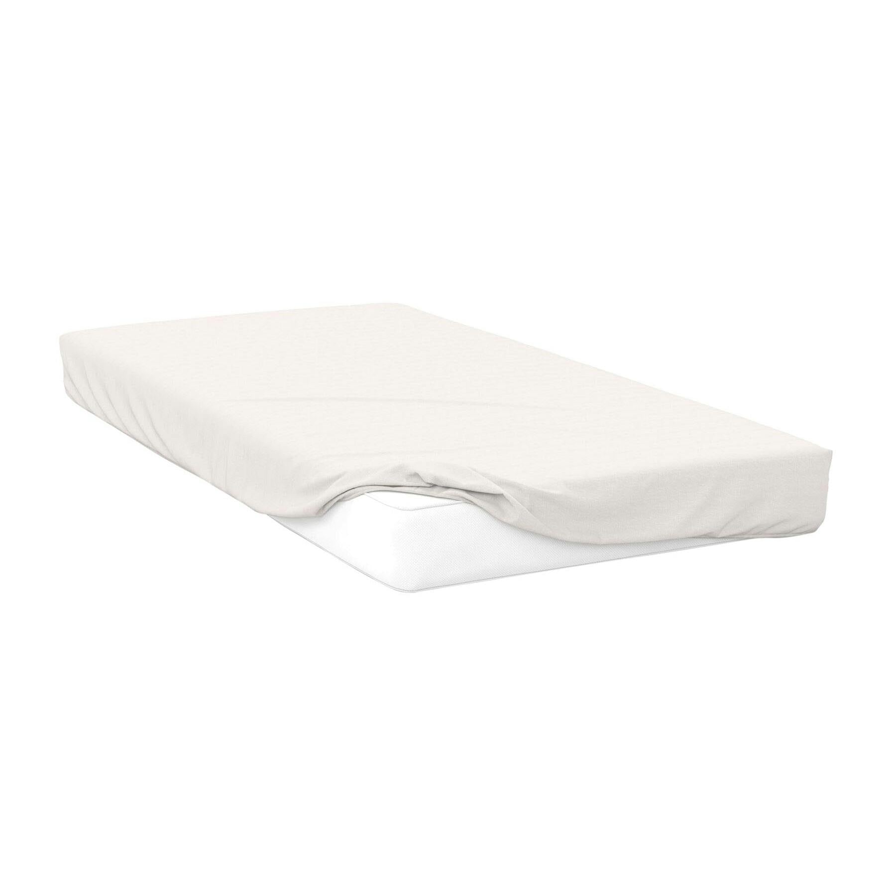 Belledorm Ivory 200 Thread Count Cotton Percale Ultra Deep Fitted Sheet - Superking - 100% Combed Cotton