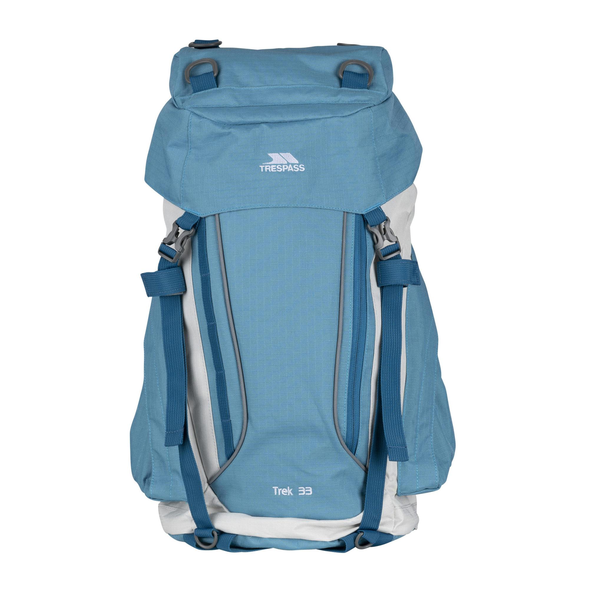 Trespass Blue Trek 33 Rucksack/Backpack (33 Litres) - Storm /Soft Stone - One Size - Storm /Soft Stone