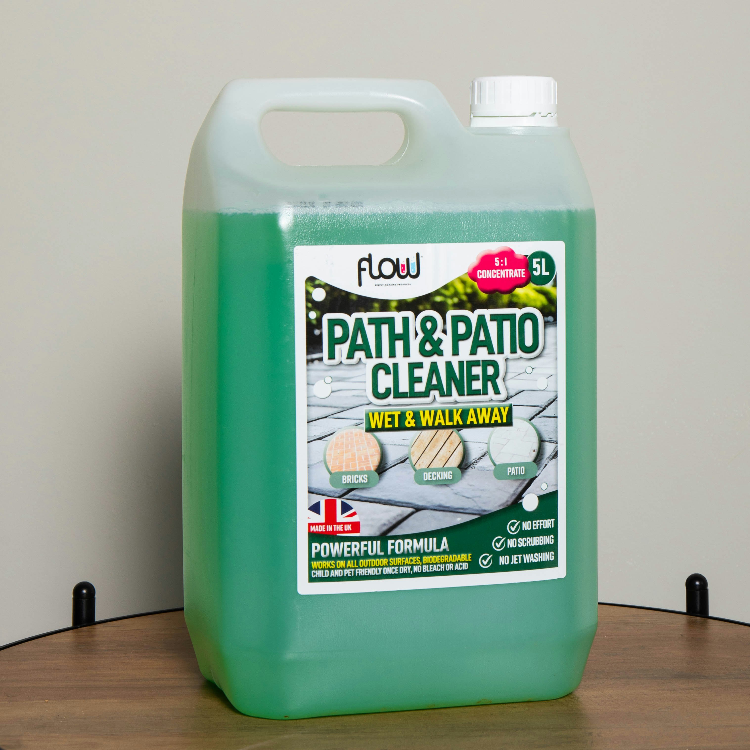 Rackhams 5 Litre Wet & Walk Away Patio Surface Cleaner Concentrate