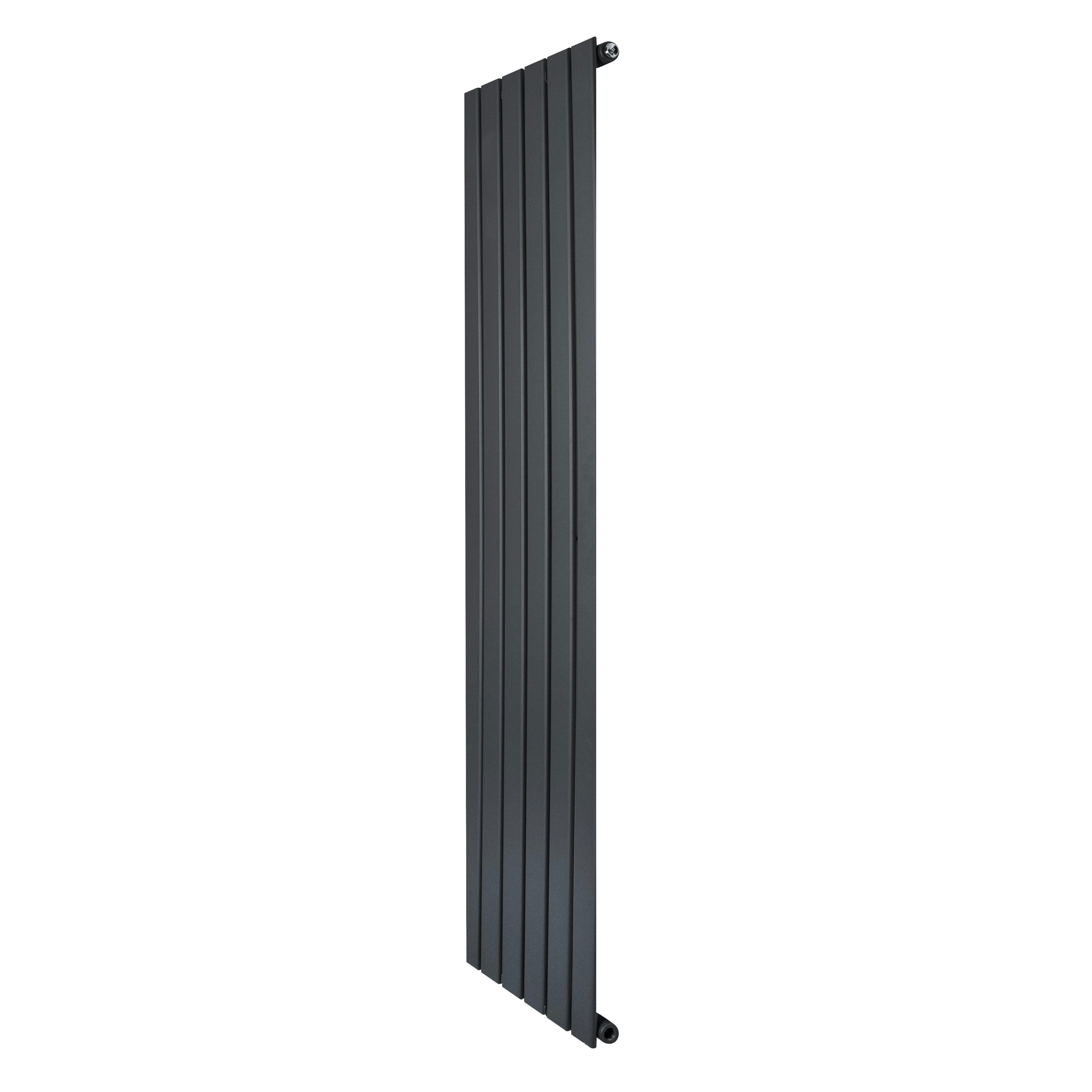 Monstershop Anthracite/Grey Flat Single Column Radiator - 1600 X 420Mm
