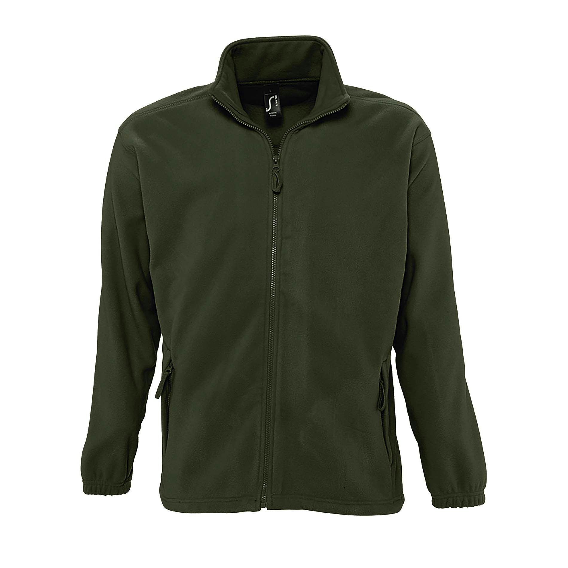 Sol's Men's Bottle Green North Full Zip Outdoor Fleece Jacket In | Size: 5XL - Image 2