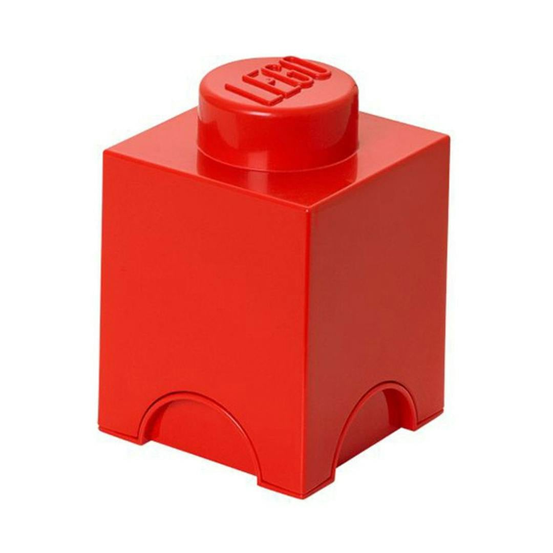 Lego Red Round 1-Stud 1.2L Stackable Storage Brick - Storage Brick - 3+