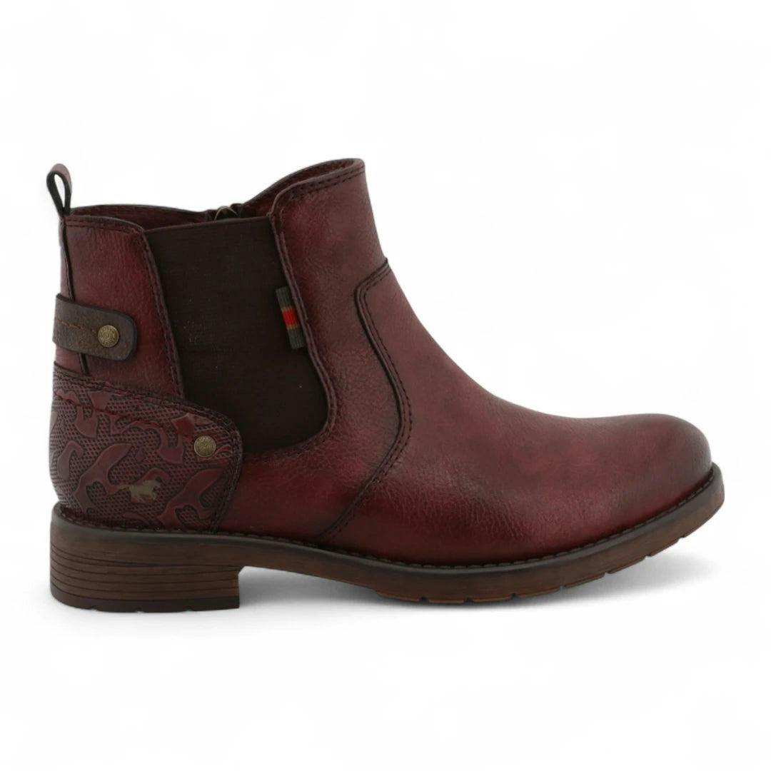 Mustang Women's Burgundy Chelsea Ankle Boots - Eu 42