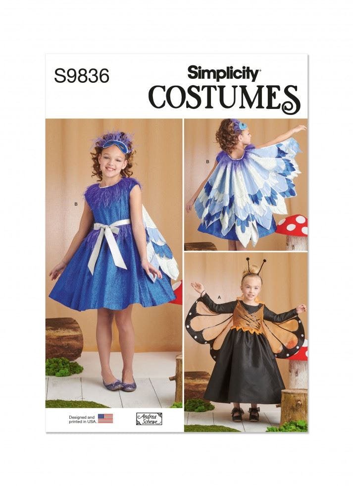 Simplicity Sewing Pattern 9836, Costumes For Kids, Teenagers, Hh (3-4-5-6) - Intermediate - Hh (3-4-5-6)