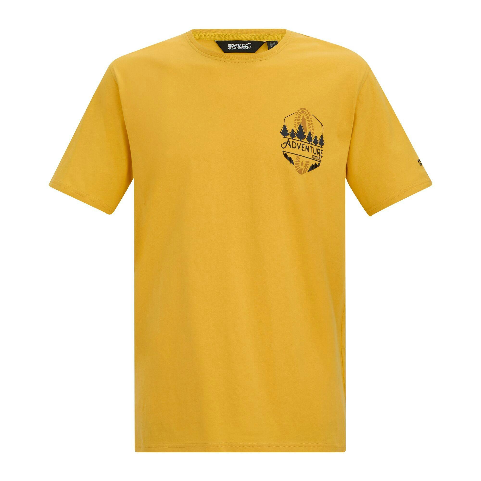 Regatta Men's Yellow Cline Ix Adventure T-Shirt - Ceylon - Ceylon - 3XL - 95% Cotton/5% Viscose