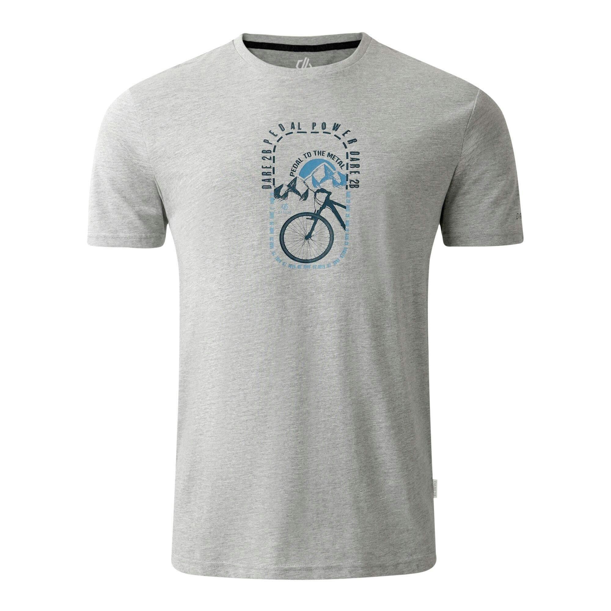 Dare 2B Men's Grey Movet Iii Bicycle T-Shirt - Ash Marl - Ash Marl - 3XL
