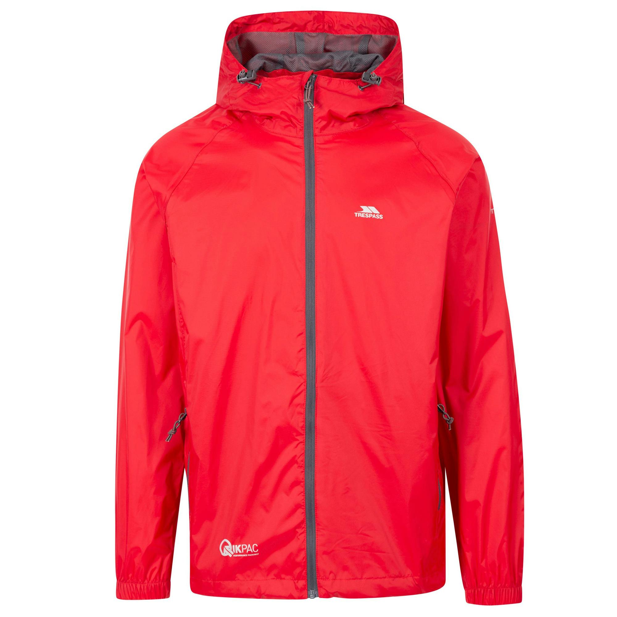 Trespass Unisex Red Adult Qikpac Waterproof Jacket - S - 100% Polyamide