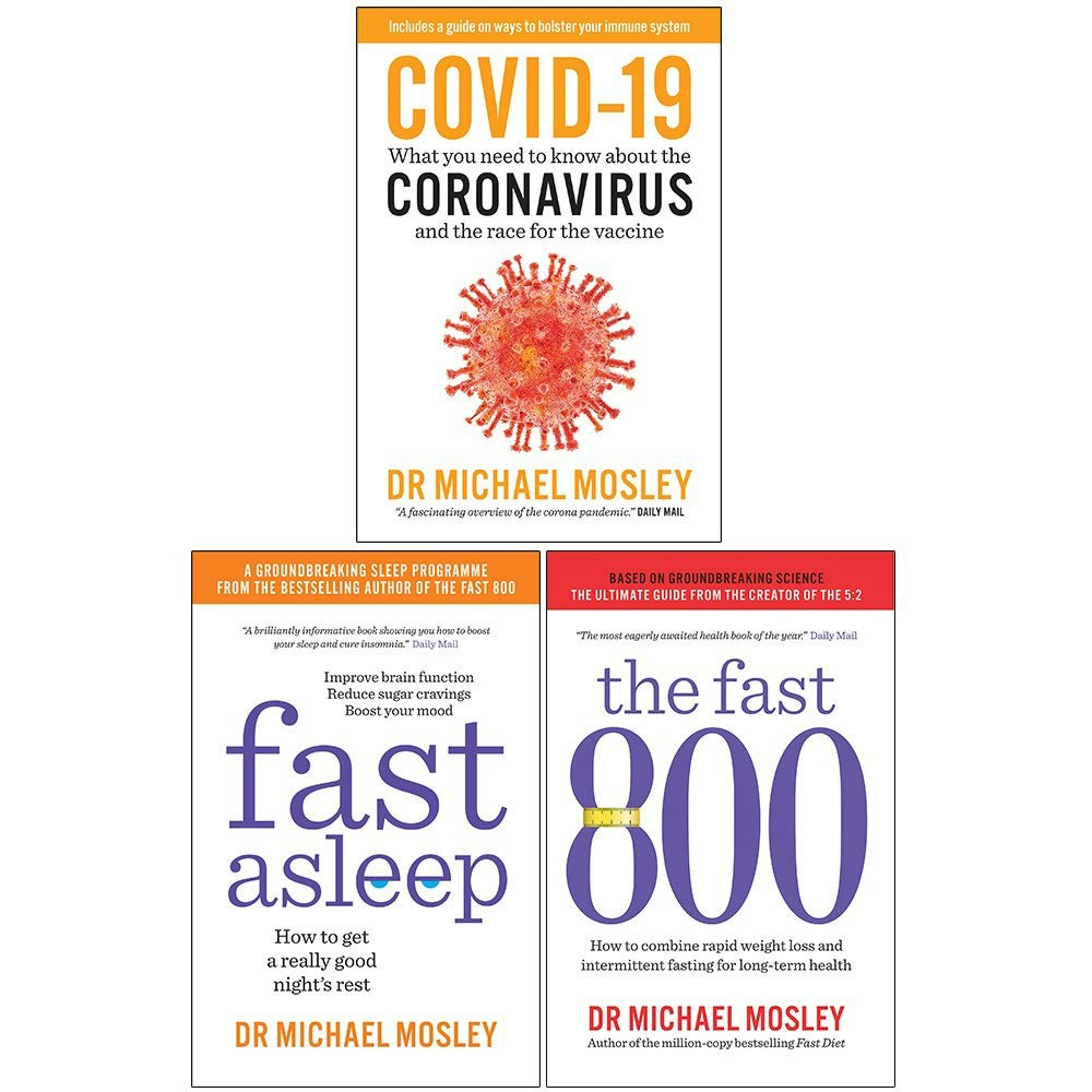 Short Books Michael Mosley Collection 3 Books Set (Covid-19, Fast Asleep, The Fast 800)