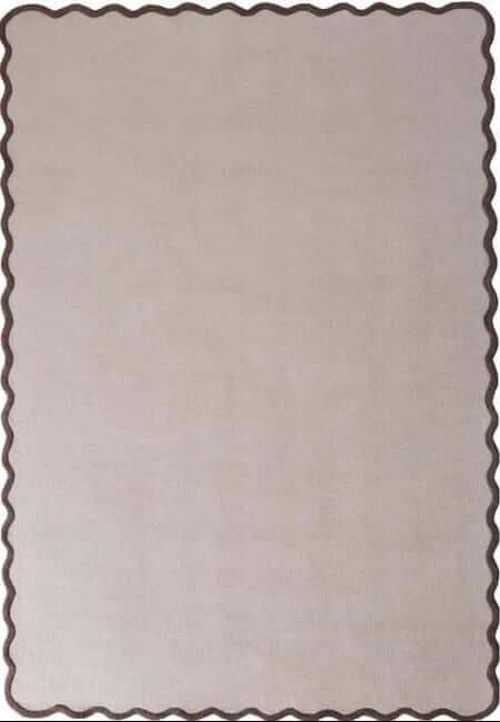 Origins Natural Scalloped Elsie Hand-Tufted Woollen Rug - Image 6