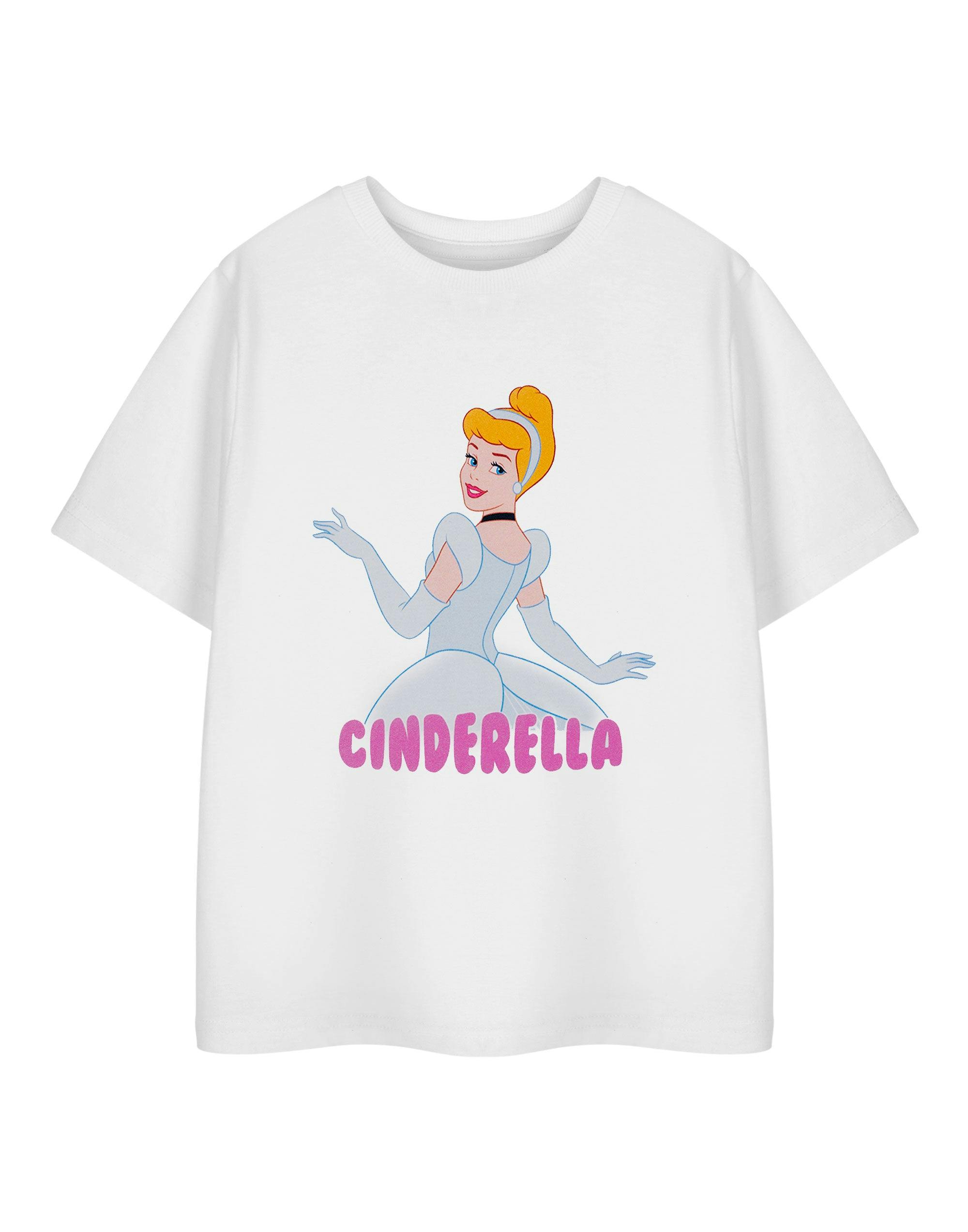 Vanilla Underground Girls White Disney Cinderella Short Sleeved T-Shirt - 7-8 Years