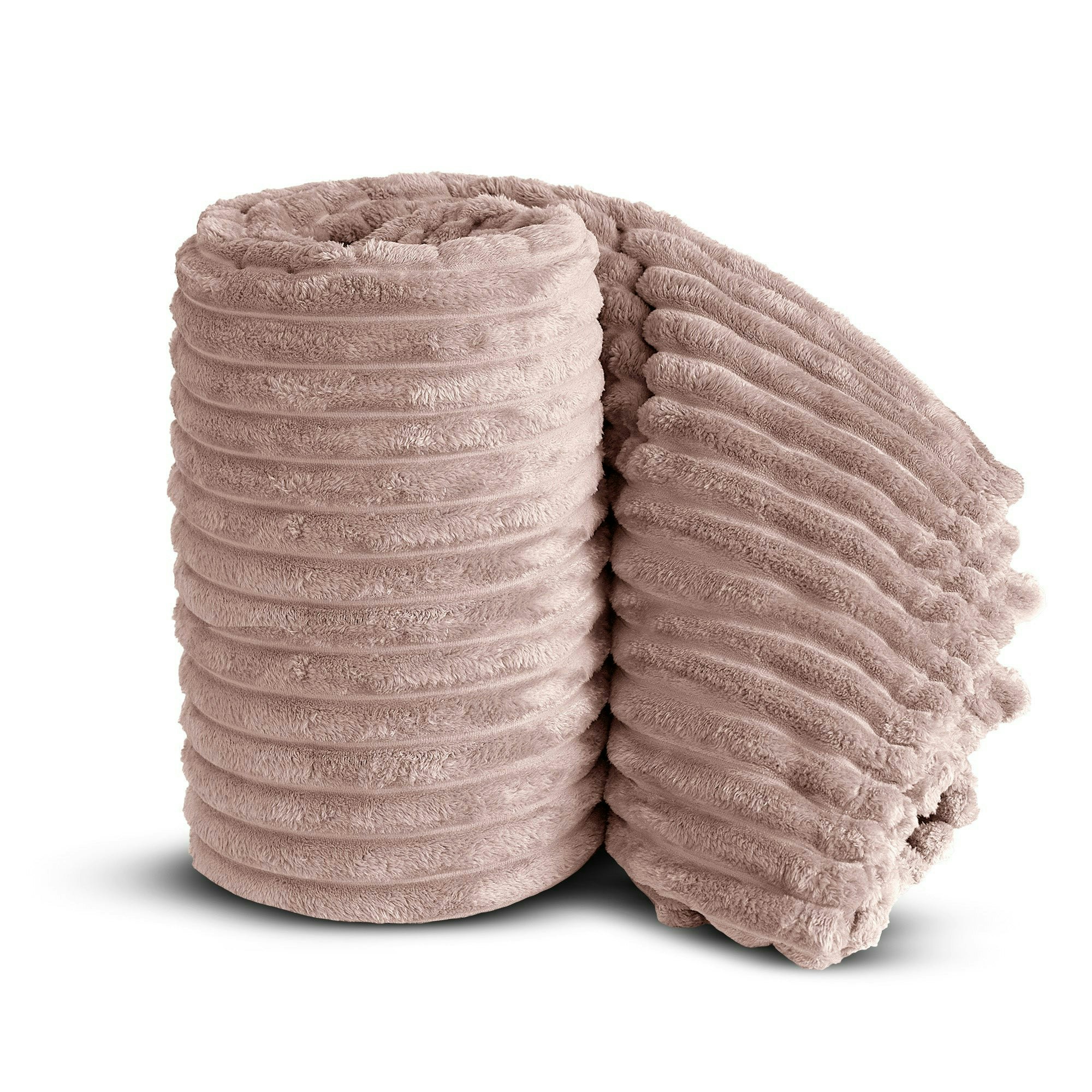 Velosso Pink Chunky Cord Super Soft Plush Heavy Blanket - 150Cm X 200Cm