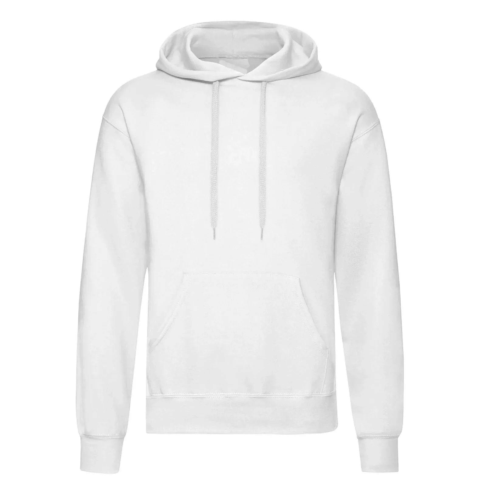 Coolandnew White Urban Road Plain Hoodie - S