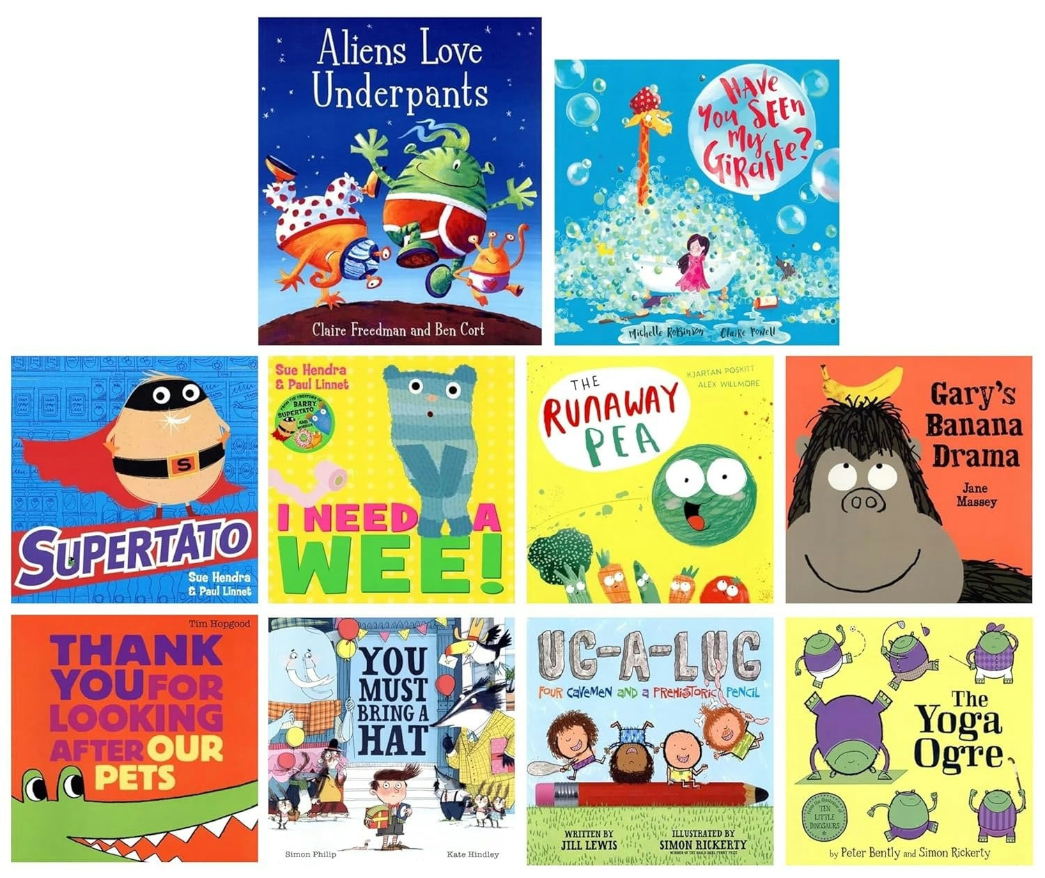 Various Publishers Giggles Galore Collection 10 Illustrated Picture Books Set | Illustrated Storytime & Bedtime Stories Fun, Rhyming & Read-Aloud Stories For Children