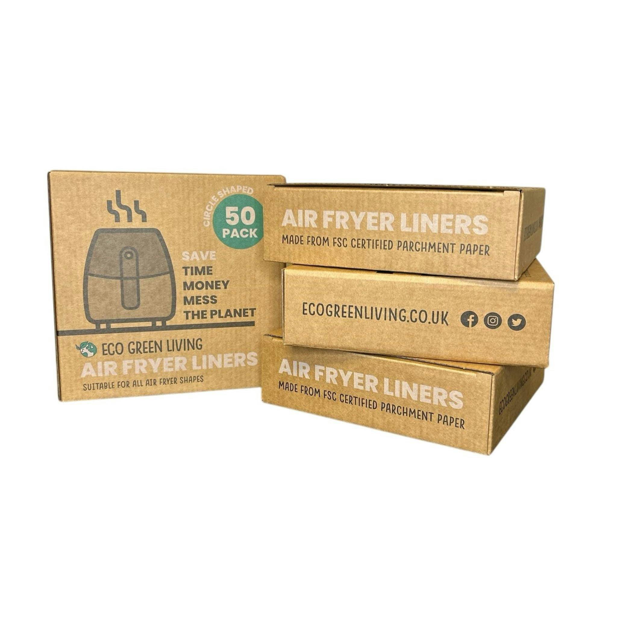 Rackhams Green Air Fryer Liners 4X50 Papers, Suitable For All Air Fryers.