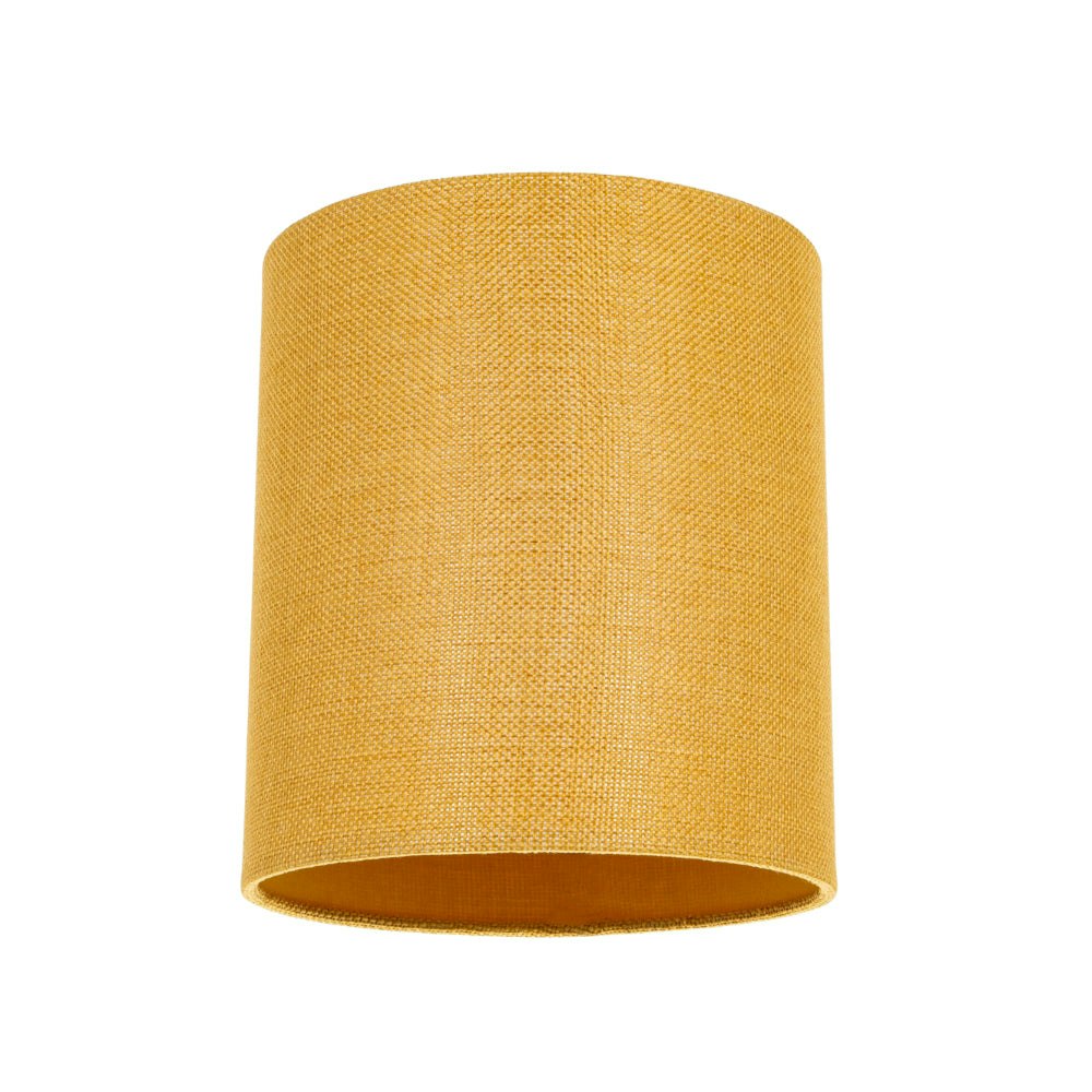 Rackhams Light/White Contemporary And Sleek Ochre Linen Fabric 6" Cylindrical Lamp Shade 60W Maximum