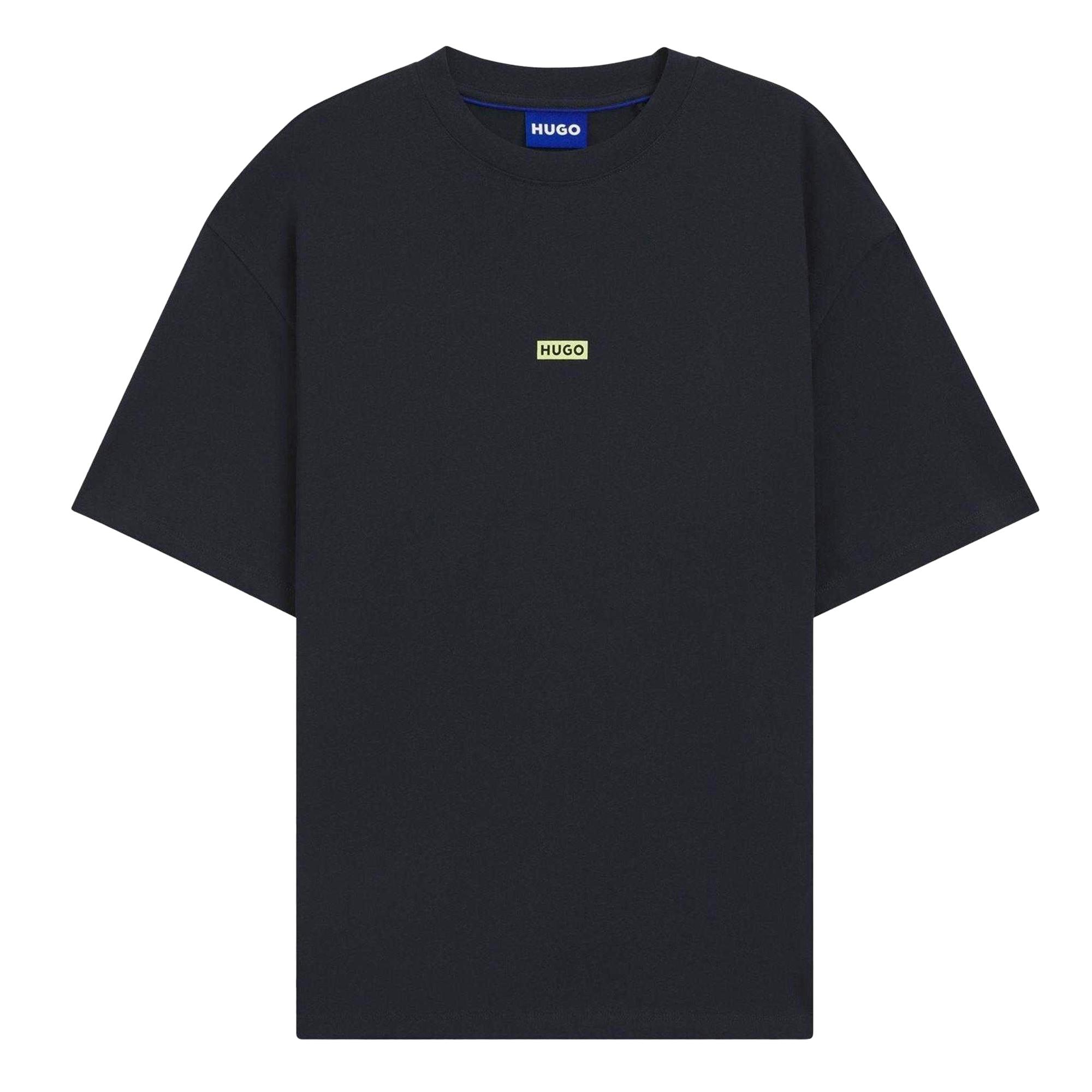 Hugo Boss Men's Blue Nalono Cotton T-Shirt - Navy - Xl - Navy - 100% Cotton