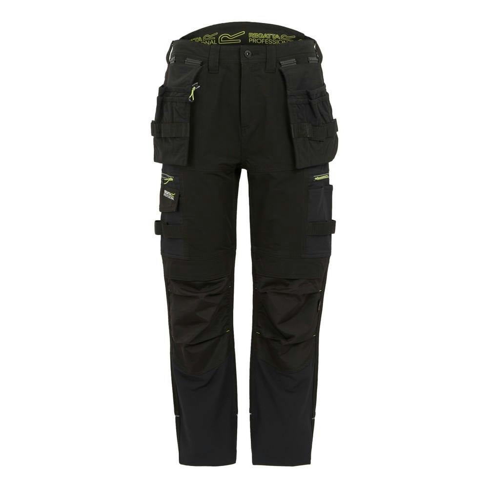 Regatta Men's Black Professional Softshell Stretch Work Trousers - 34S