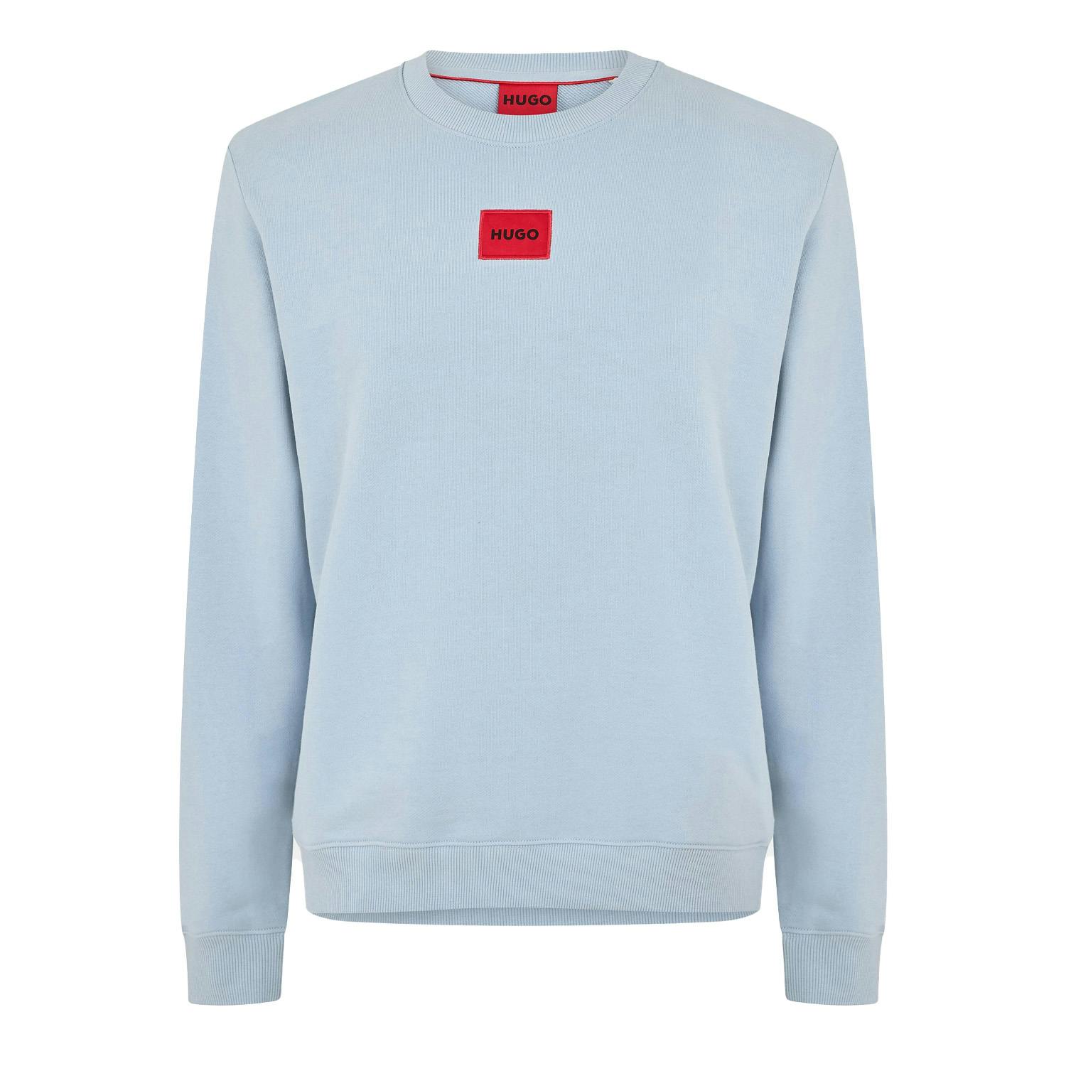 Hugo Men's Light/Blue Diragol Crew Neck Sweatshirt - Xs - 100% Mixed