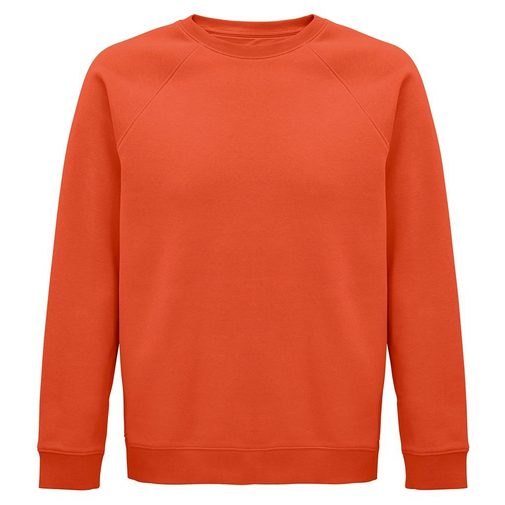 Sol's Men's Burnt Orange Space Raglan Sweatshirt In | Size: Medium - Image 3
