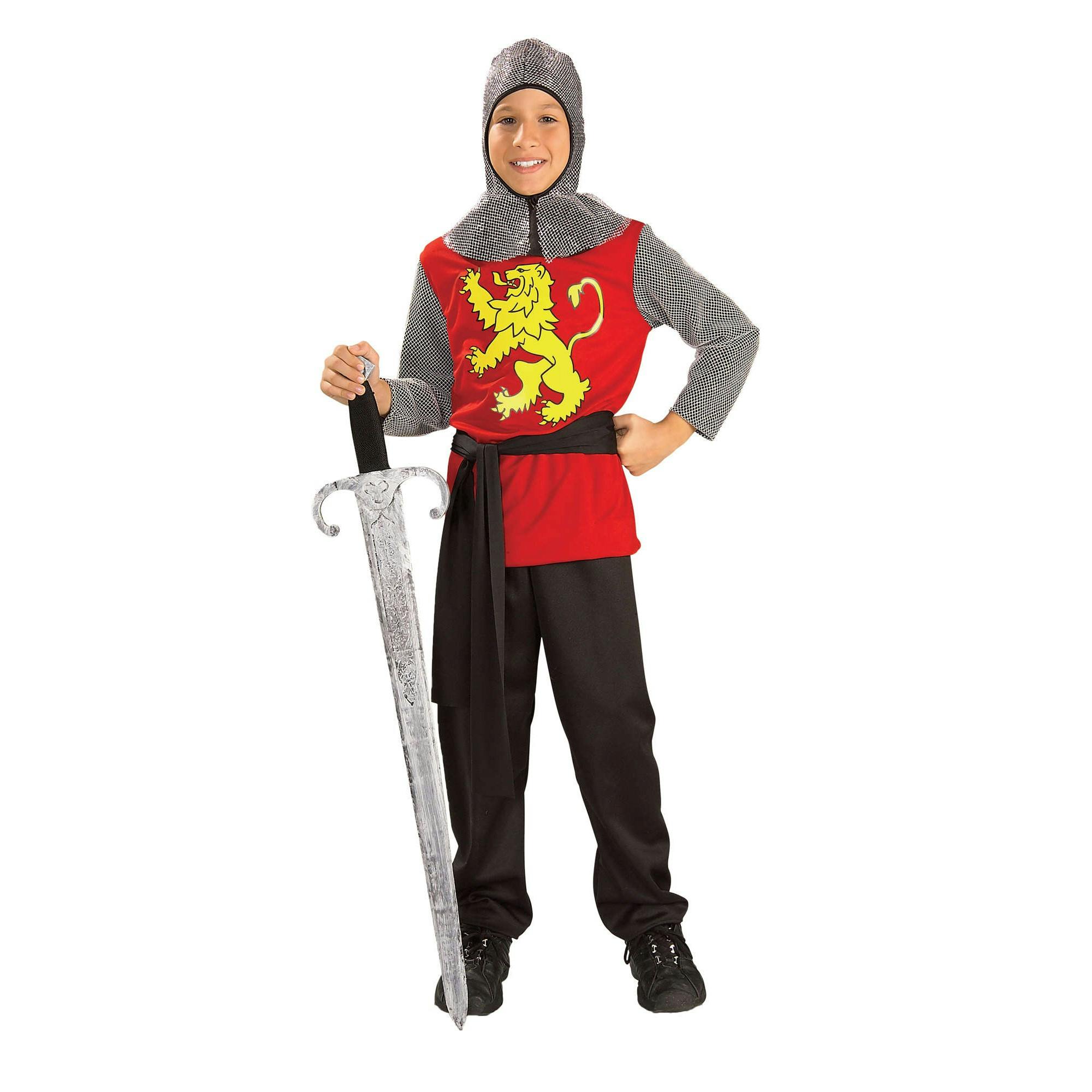 Bristol Novelty Red/Silver/Black Childrens/Kids Medieval Lord Costume - S