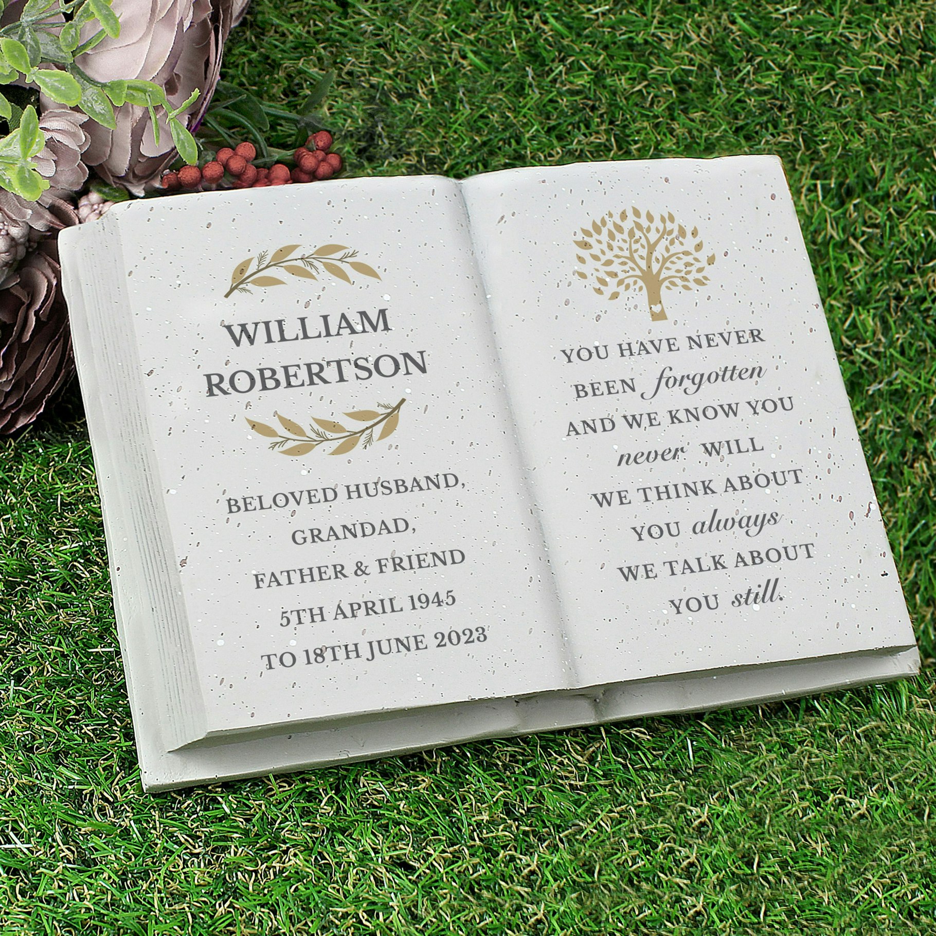 Rackhams Personalised Family Tree Memorial Resin Book