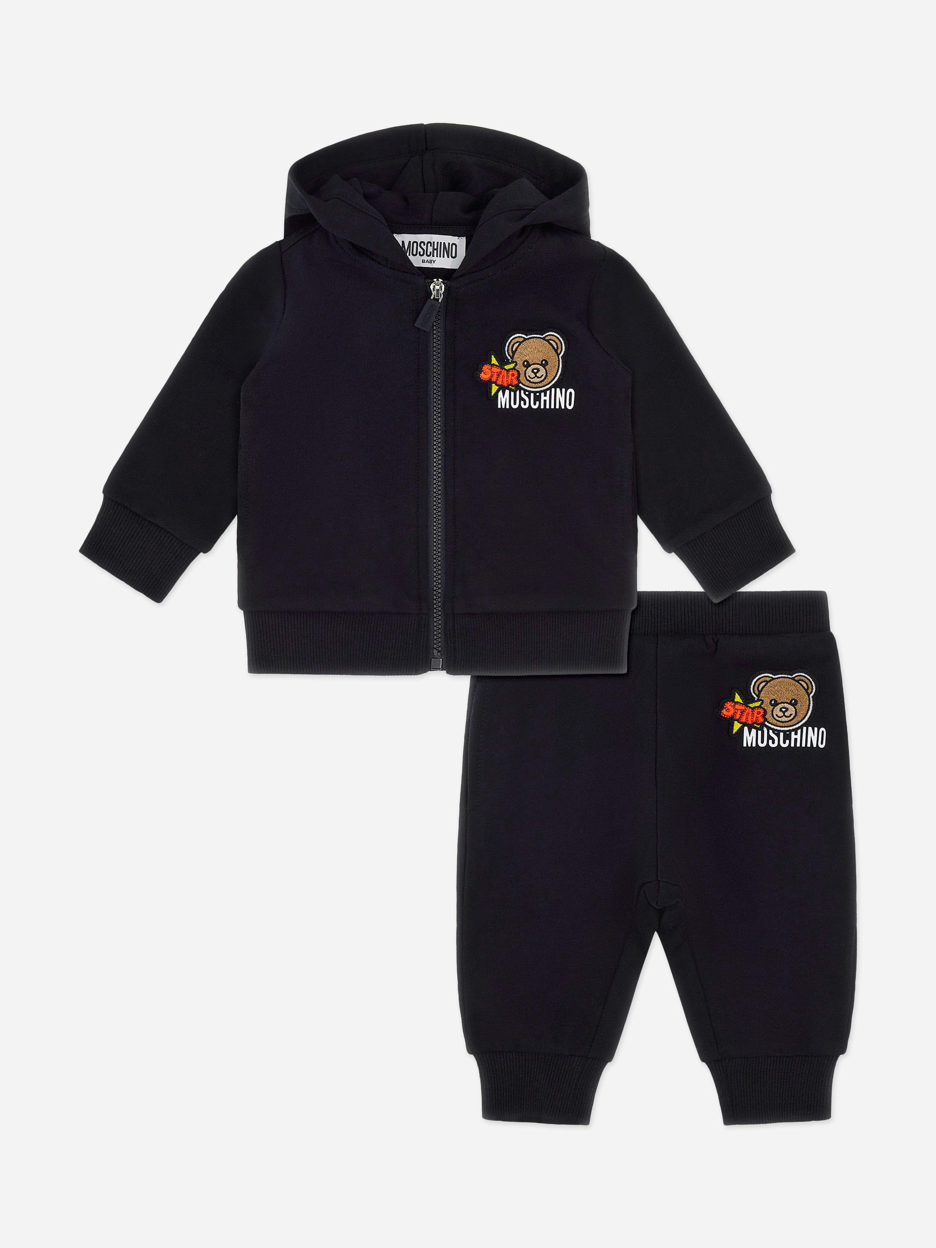 Moschino Kids Black Moschino Baby Bear Logo Tracksuit In - 12 - 18 Mths