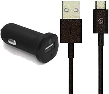 Griffin Black 2.4 Amp Car Charger With Usb A To Micro Usb Cable - Gp-014-Blk