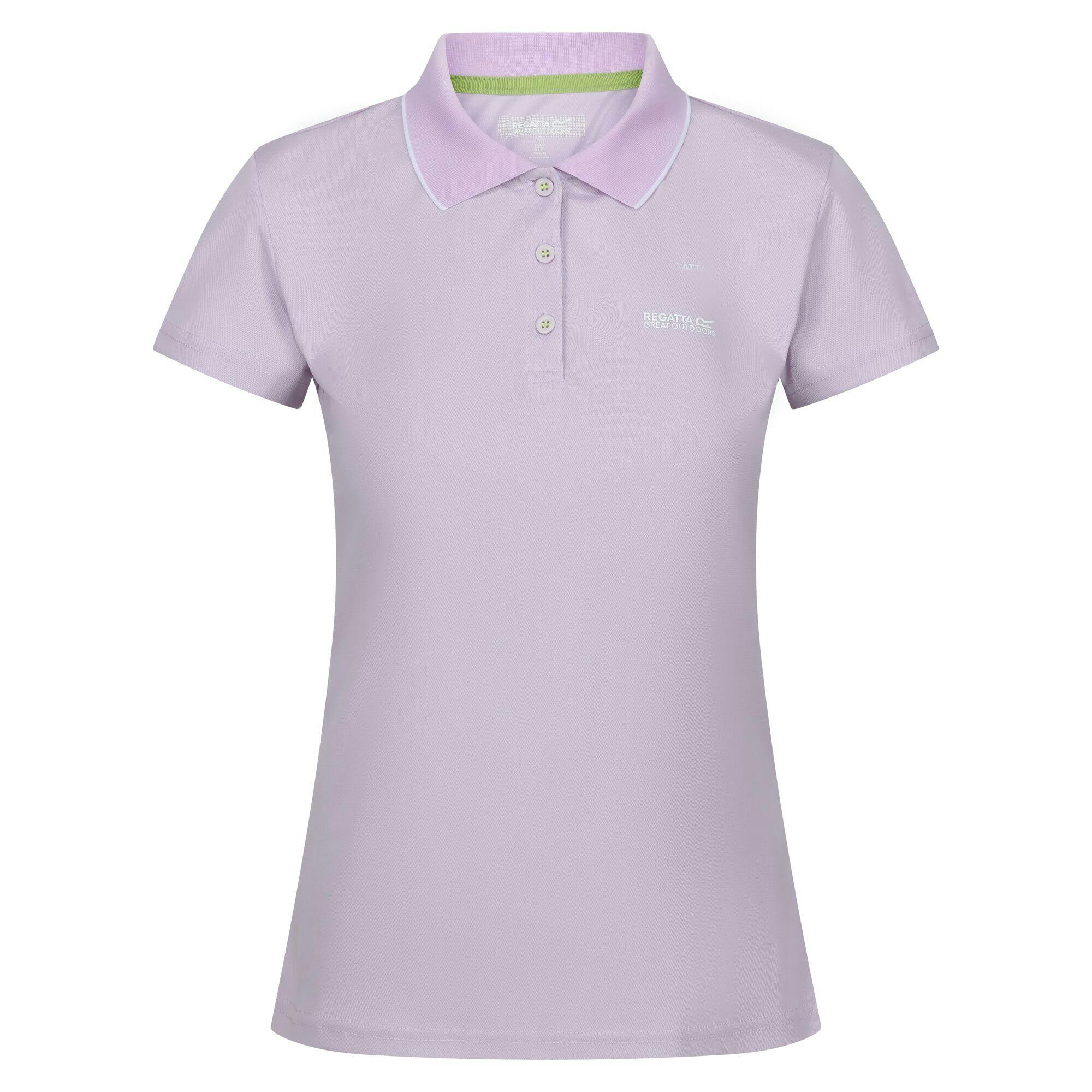 Regatta Women's Lilac / Maverick V Polo Shirt - Frost - 12 Uk - Frost - 100% Cotton